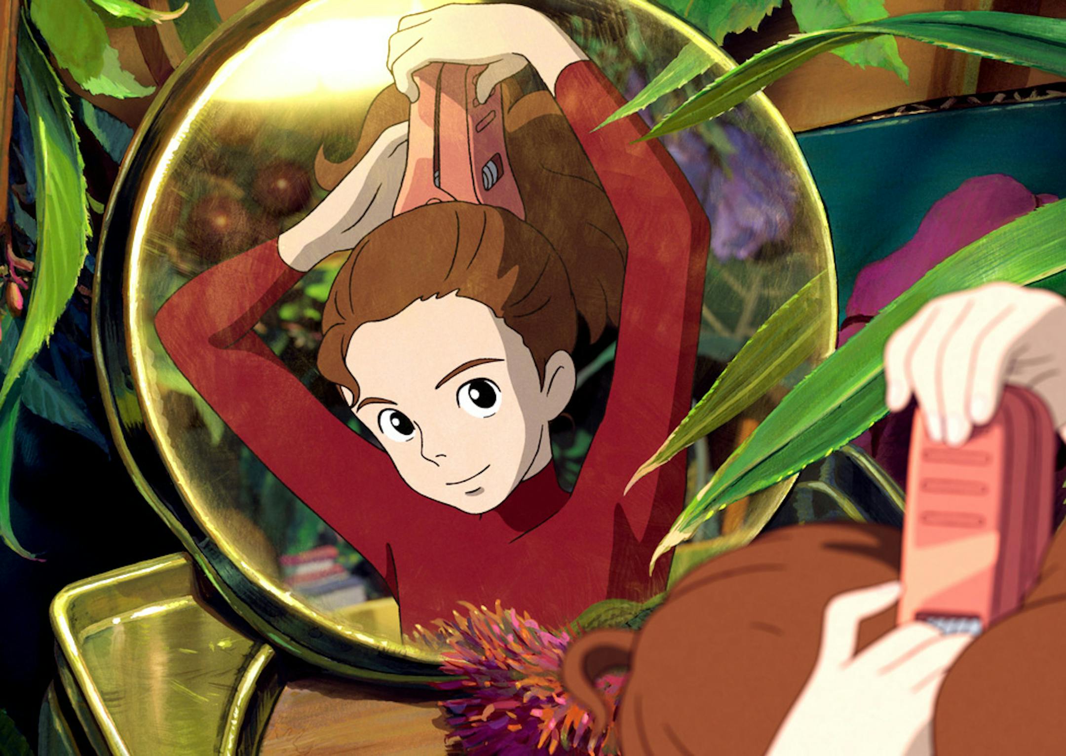 Although she is very tiny, Arrietty (voice by Bridgit Mendler) is a dauntless teenager who, along with her equally diminutive family, resides peacefully under the floorboards of a country house and "borrows" whatever is required to get by in Studio Ghibli's feature animated adventure, "The Secret World of Arrietty."