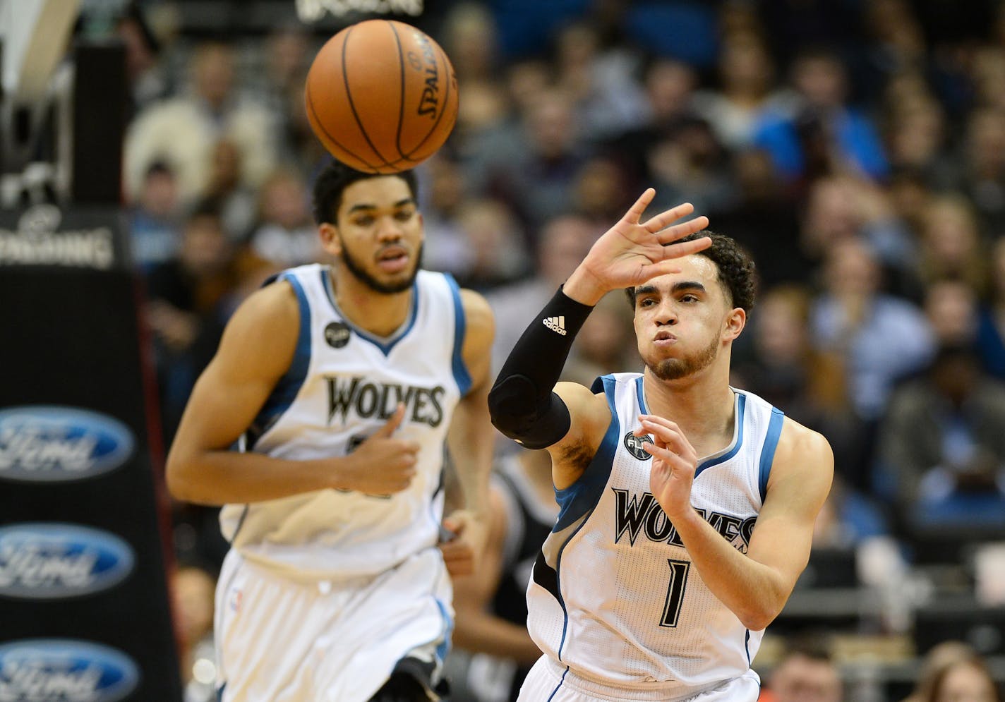 Minnesota Timberwolves guard Tyus Jones (1)