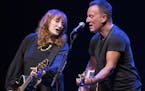 Bruce Springsteen and his wife Patti Scialfa in "Springsteen on Broadway," an evening of singing and storytelling, at the Walter Kerr Theater in New Y