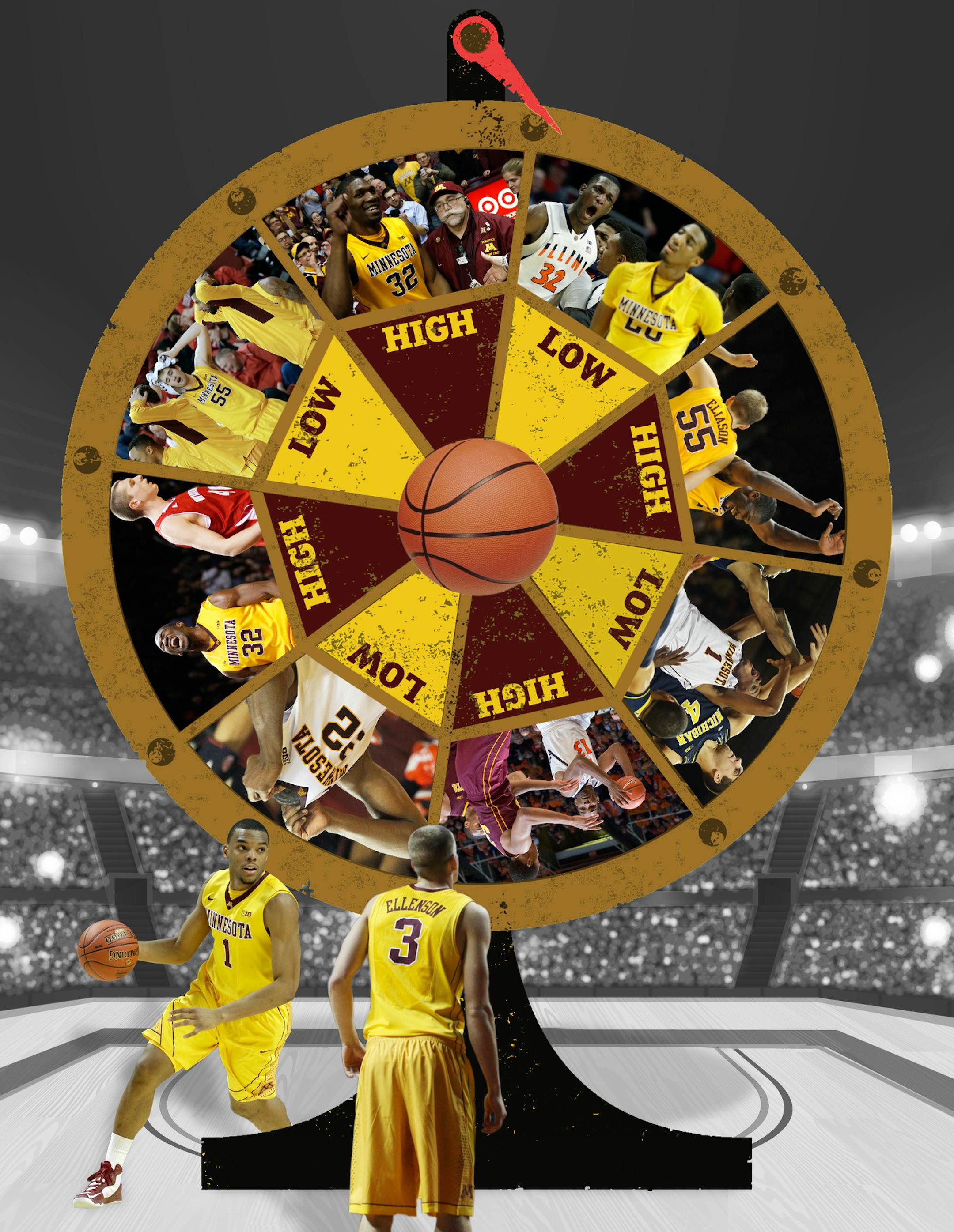 Unpredictable illustration for Selection Sunday 2013. Illustration by Josh Crutchmer/The Star Tribune