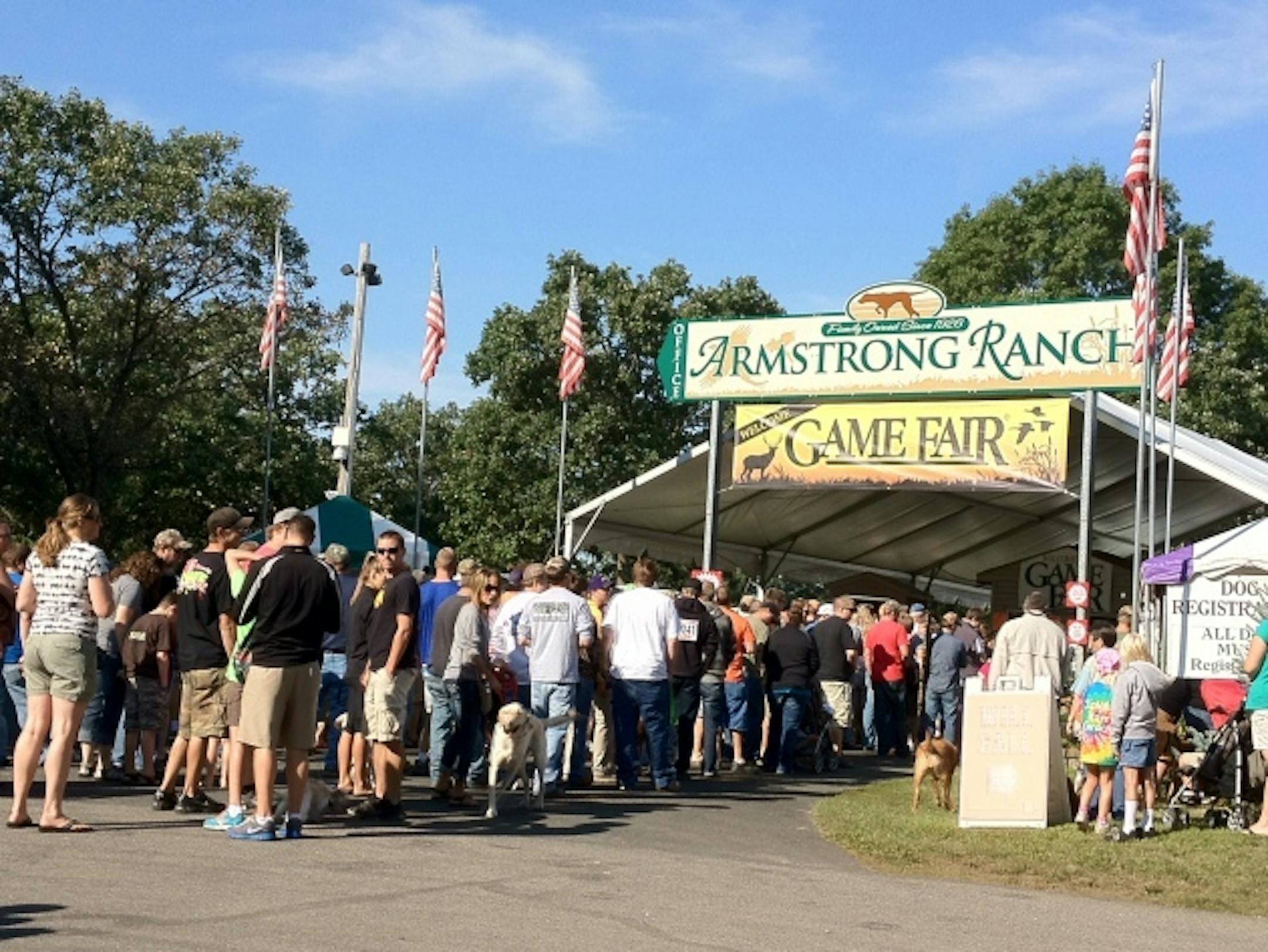 Folks line up as gates open up 9 a.m. daily August 9, 10, 11 and 16, 17, 18