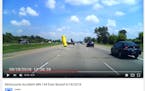 A framegrab from a dashcam video from Linda Leverty's car.