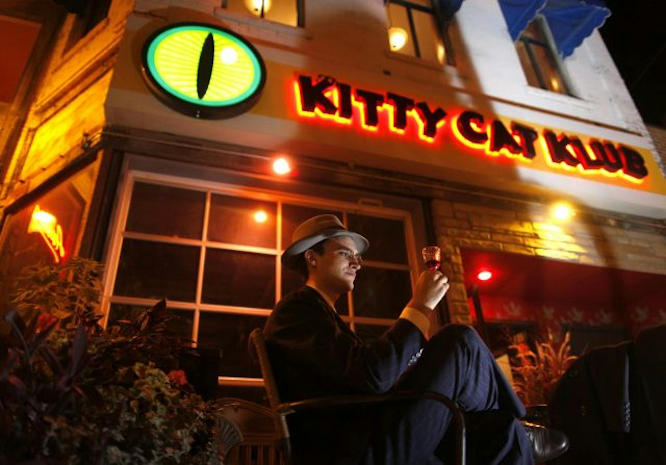 David Walsh sipped a port out front of the Kitty Cat Klub.