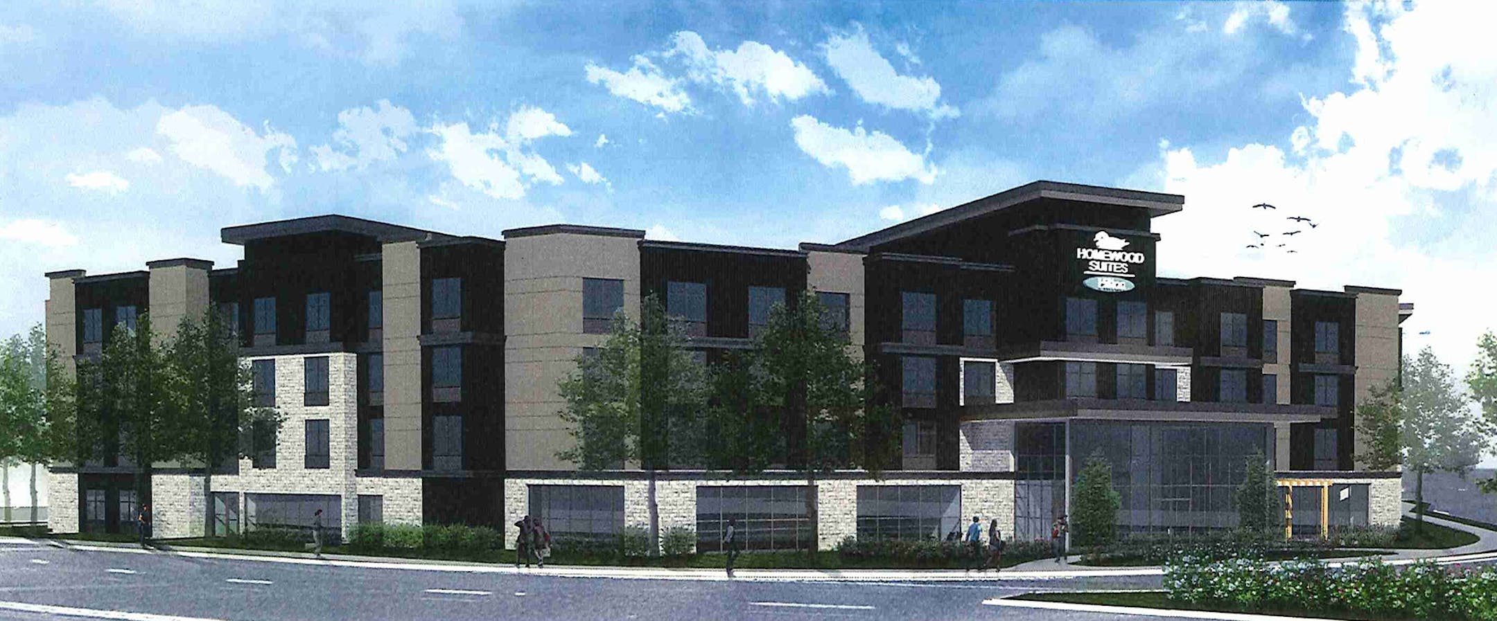 Homewood Suites by Hilton is rising at 66th Street and York Avenue S.
