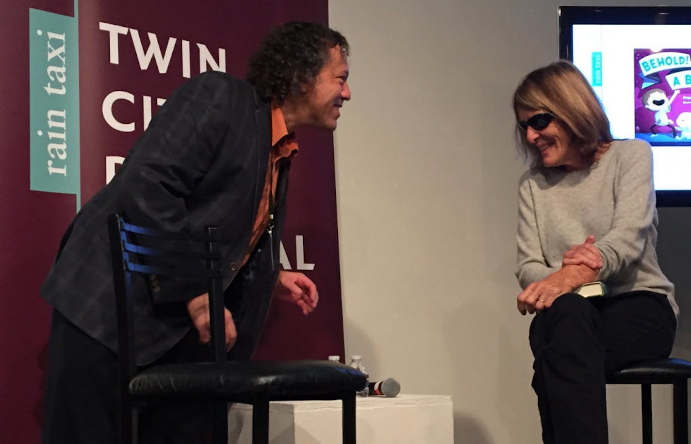 Joy Williams and Eric Lorberer at the Twin Cities Book Festival in 2015.