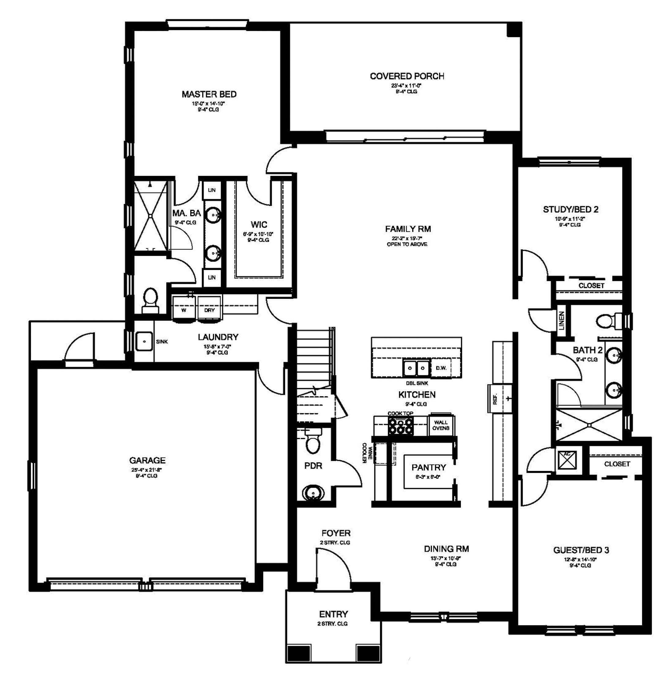 Home plan: Flexibility is key in this modern floor plan.