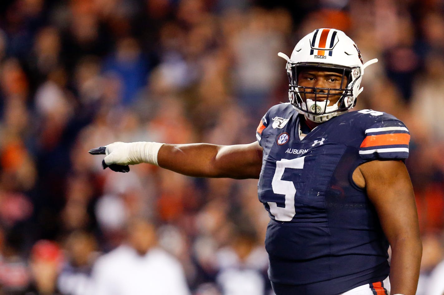 Auburn defensive tackle Derrick Brown