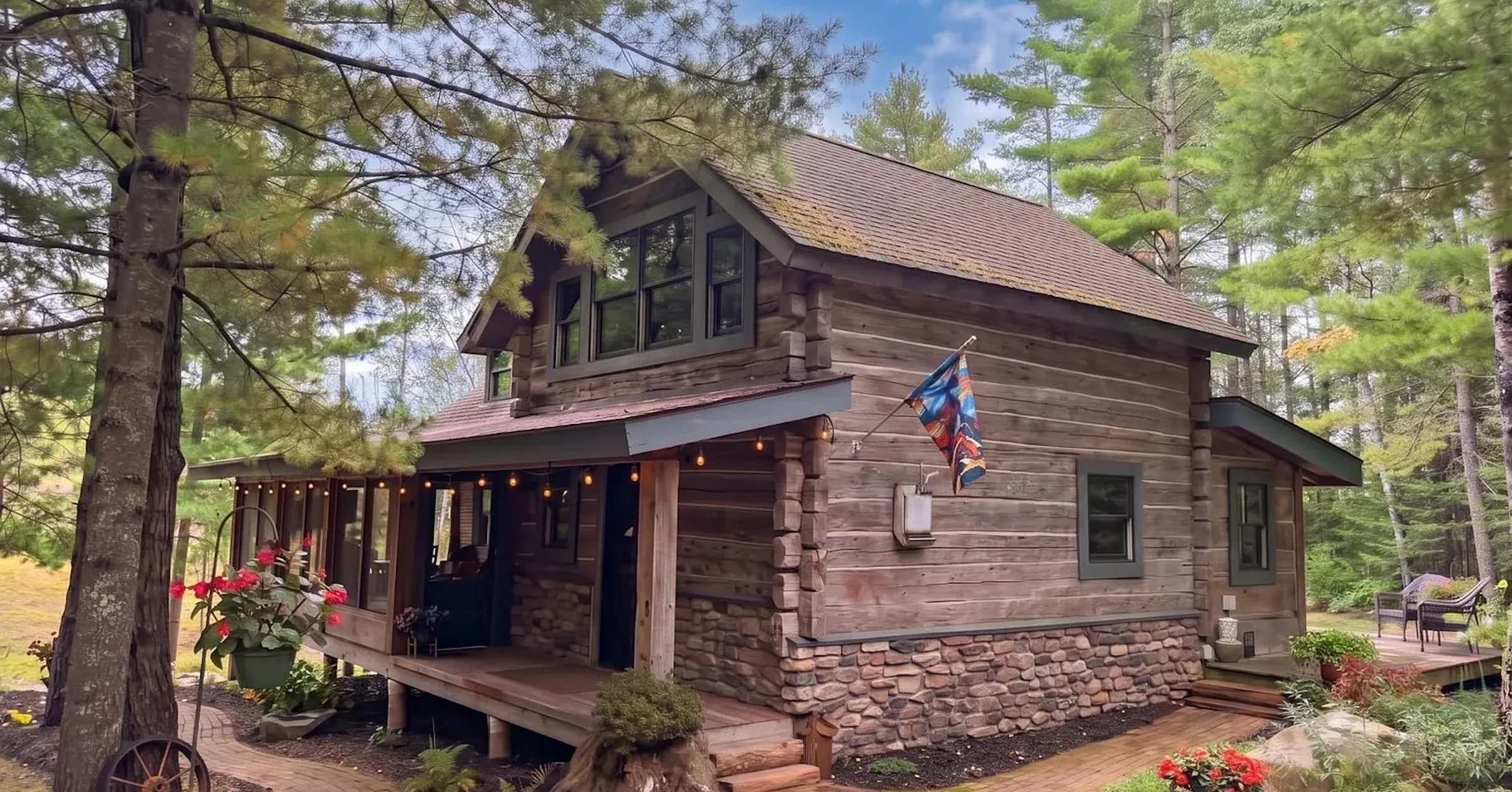 Park Rapids cabin on 67 acres, remade with salvaged logs, lists for $650K