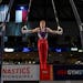 Shane Wiskus competed on the rings during the U.S. Gymnastics Championships on June 3, 2021, in Fort Worth, Texas.