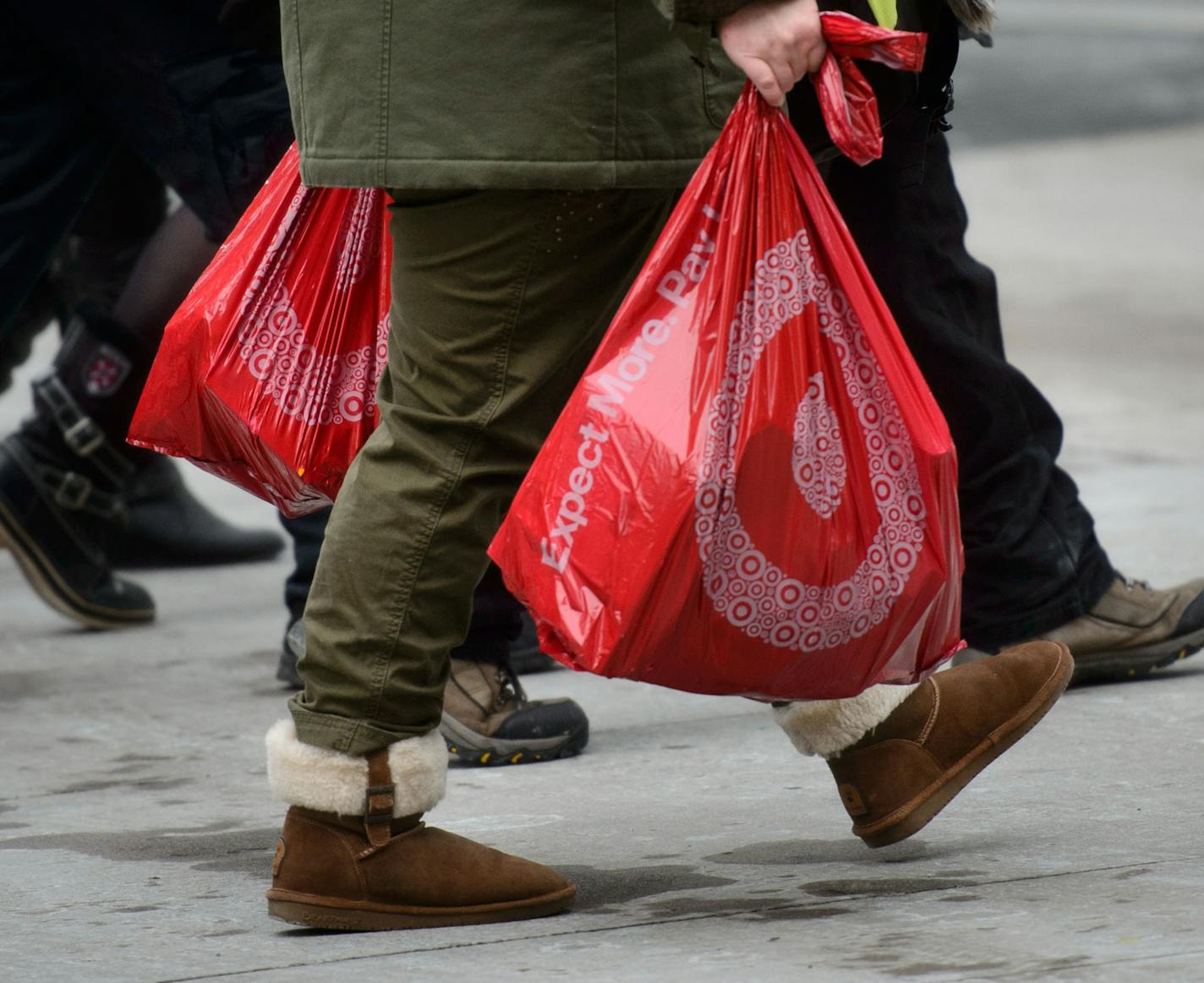 Shoppers at the Target store near Target headquarters on Nicollet Mall, Minneapolis. Thursday, December 19, 2013.