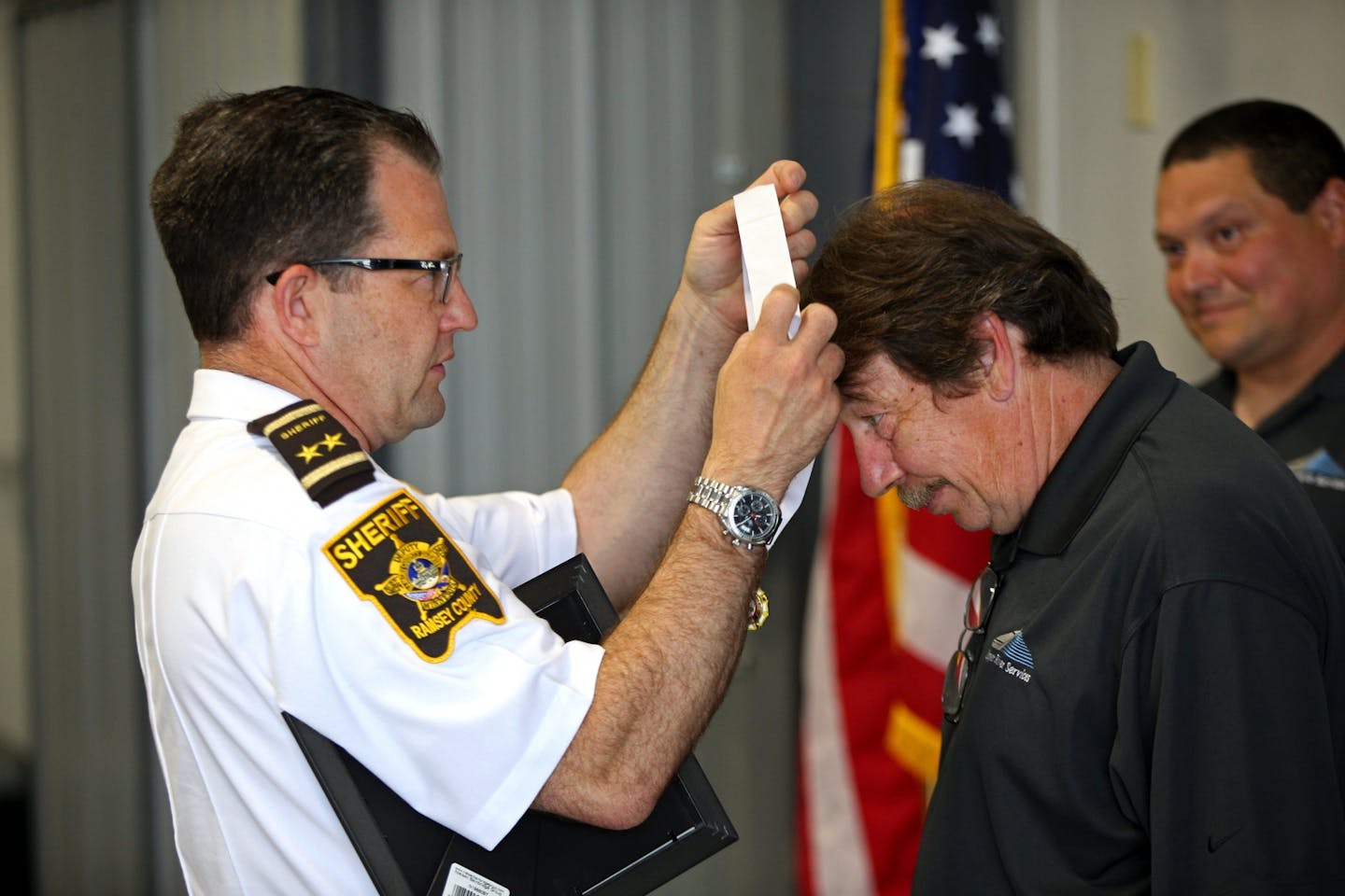 Sheriff Jack Serier bestowed the Citizen's Award for Excellence onto Randy Kohl on Tuesday.