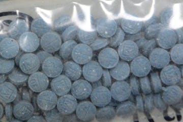 A bag of heroin fentanyl pills, as seen on July 2, 2018. (U.S. Drug Enforcement Administration)