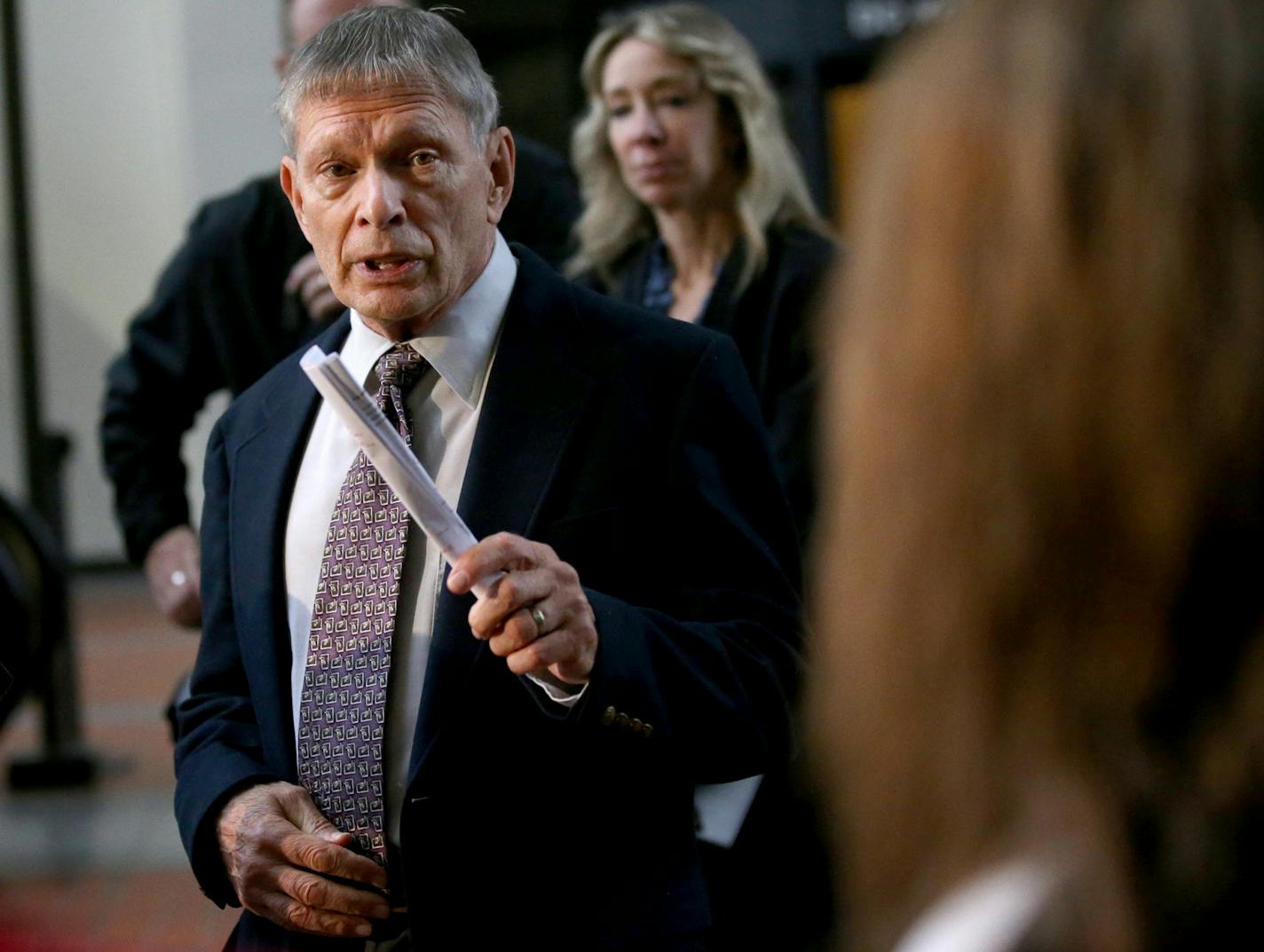 Former FBI special agent Steve Gilkerson answered questions from media members during a press conference at the Government Center to address Stearns County Sheriff Don Gudmundson's criticism of the FBI's handling of the Jacob Wetterling investigation and seen Tuesday, Oct. 2, 2018, in Minneapolis, MN. Gilkerson interviewed Danny Heinrich in February 1990, less than four months after Wetterling was kidnapped.