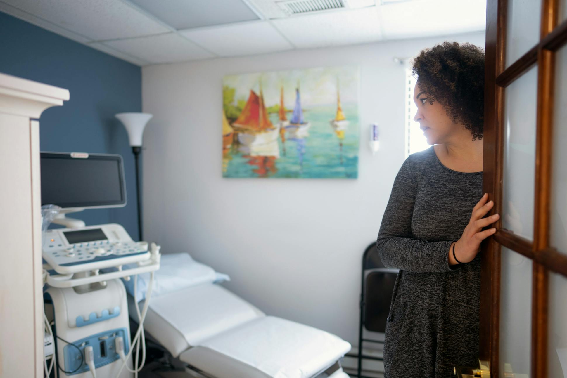 Director Lynesha Caron showed an ultrasound room at Pregnancy Choices. Caron  wants women with an unexpected pregnancy to step back, take a breath and not make decisions out of fear or panic.