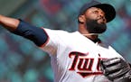 Minnesota Twins pitcher Fernando Rodney throws against the Milwaukee Brewers in the ninth inning of a baseball game Sunday, May 20, 2018, in Minneapol