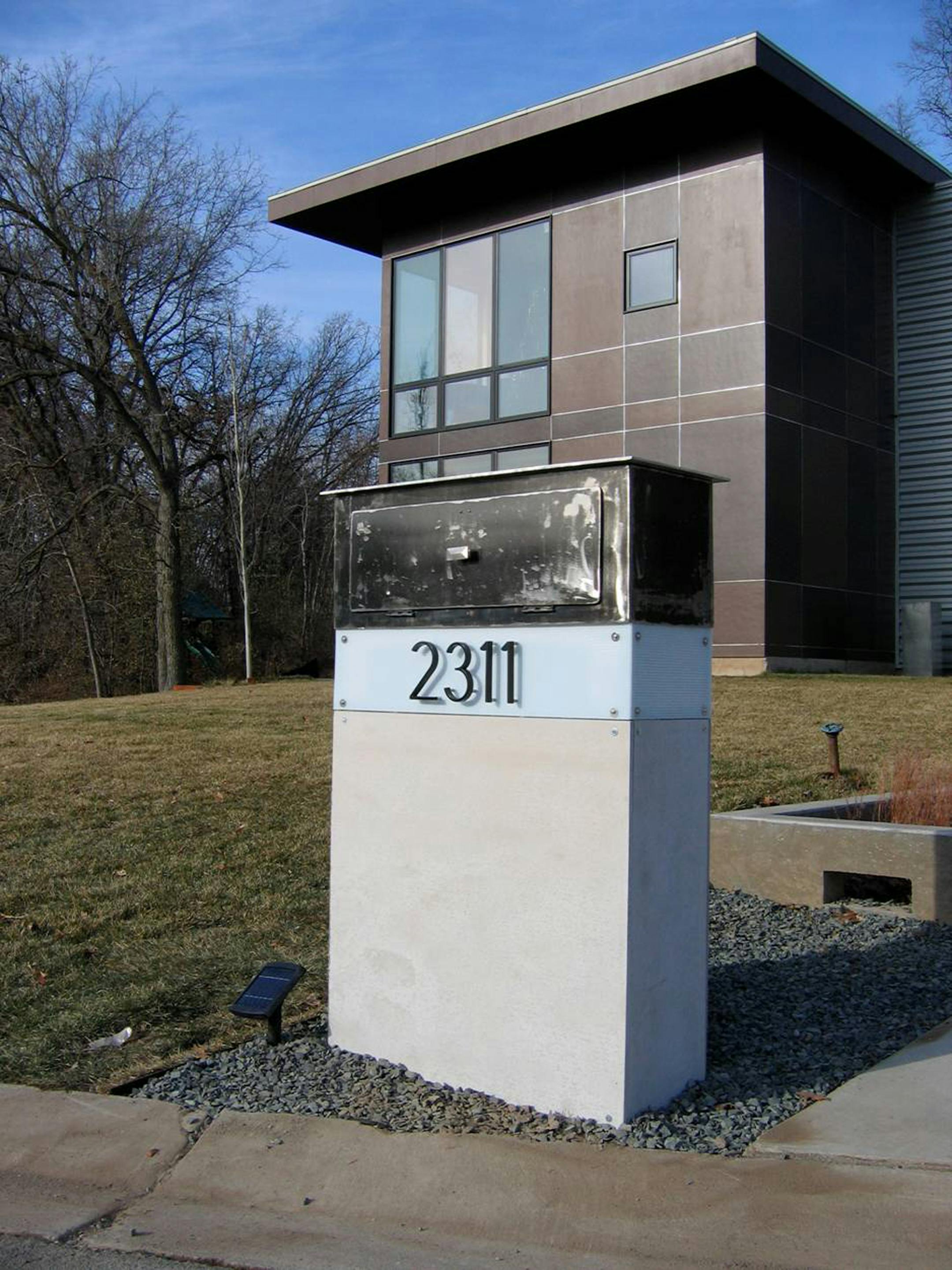 Jason Hammond built his own mailbox to match his home.