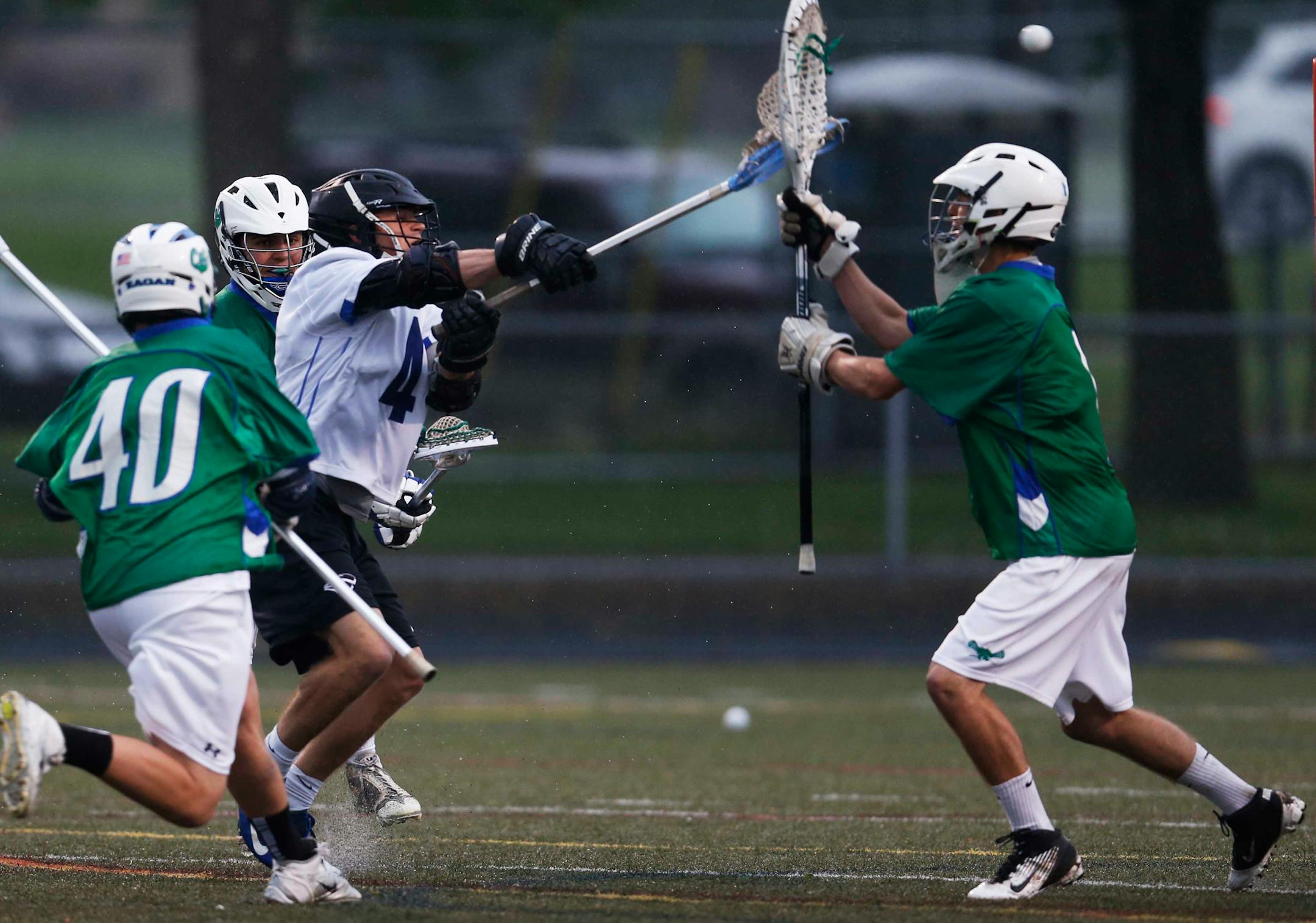At the Section 3 boys' lacrosse final, Eastview's Ryan McNamara (4) scored against Eagan.