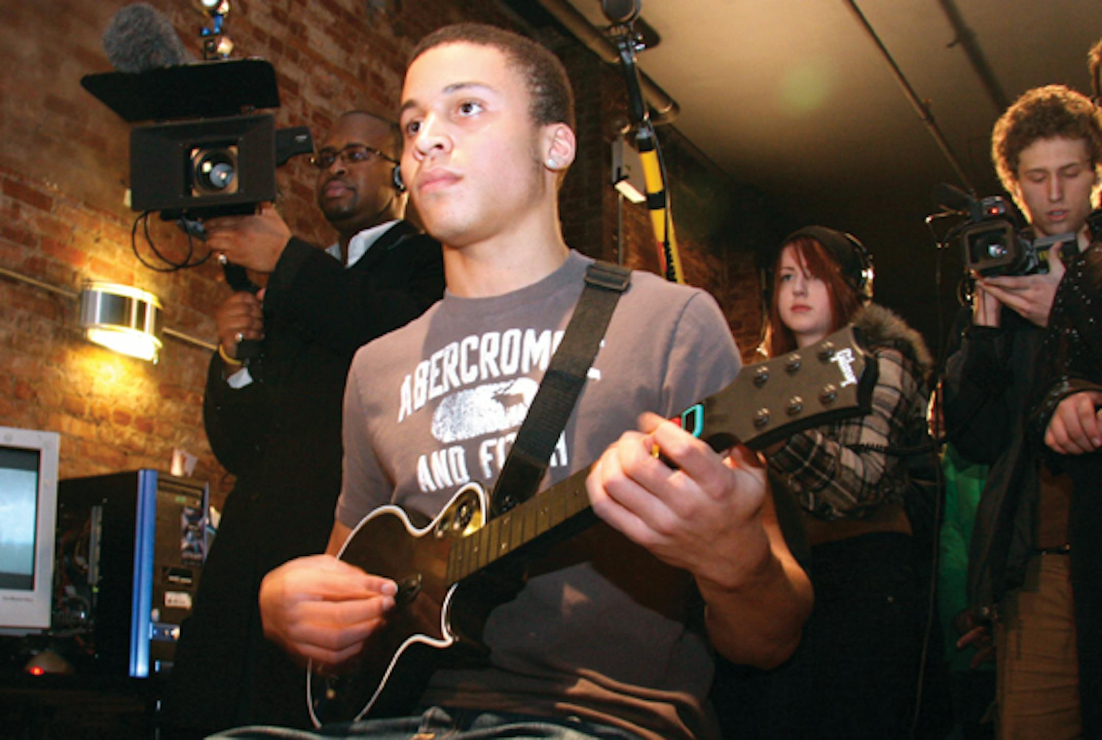 Chris Chike, 16, of Rochester, Minn., became the Guinness World Record holder for the highest score for a song on the videogame, "Guitar Hero III: Legends of Rock."