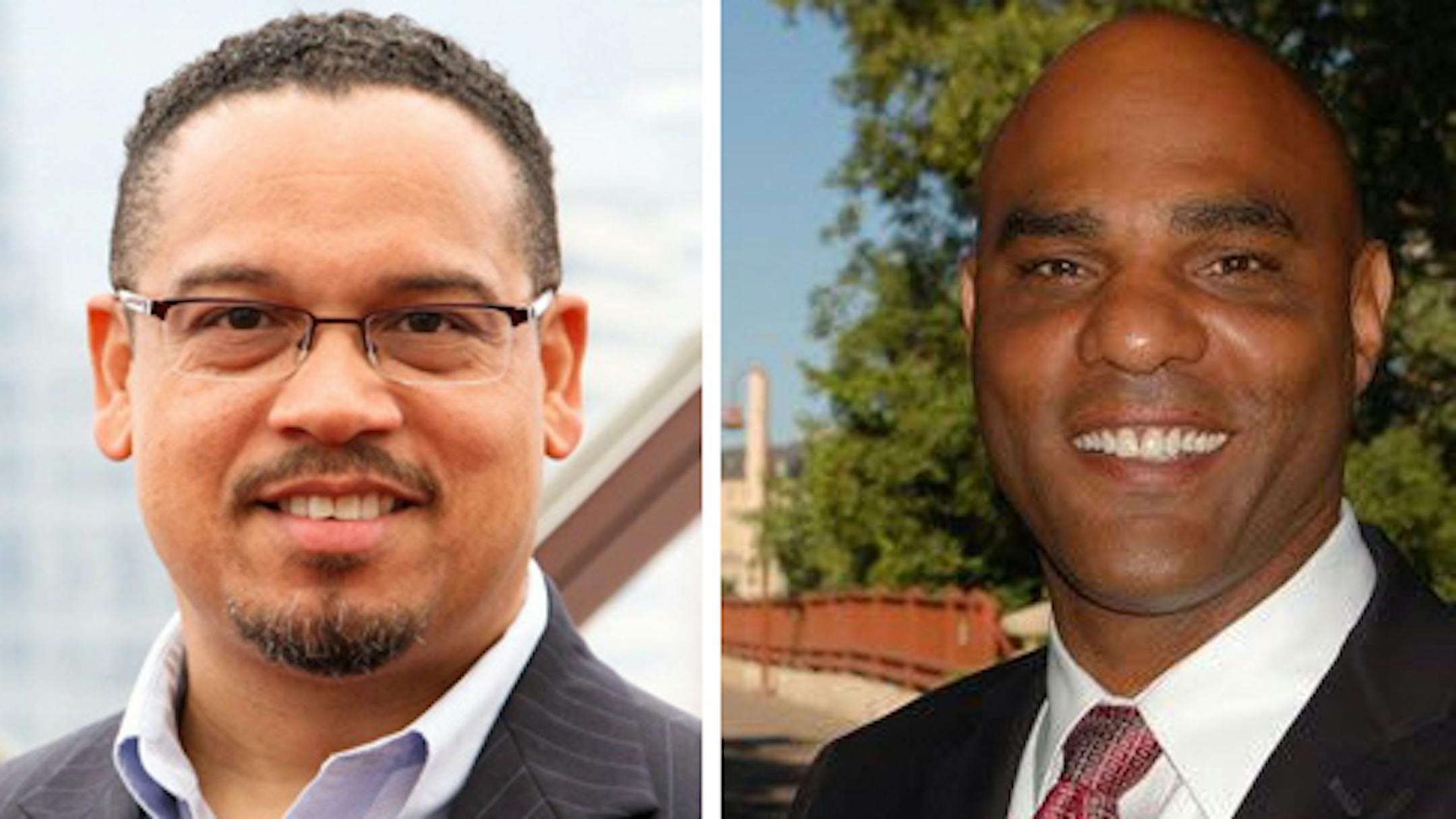 Keith Ellison, left, and Chris Fields