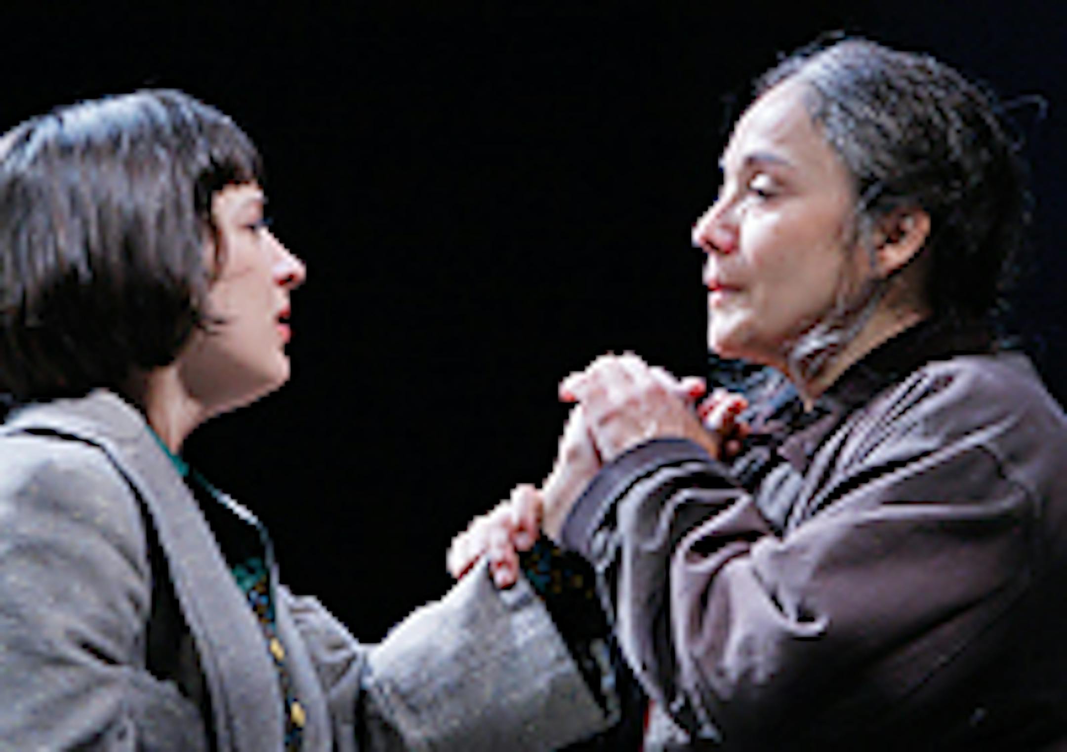 Emily Gunyou Halaas, left, and Sheila Tousey in the Guthrie Theater production of "The Master Butchers Singing Club"