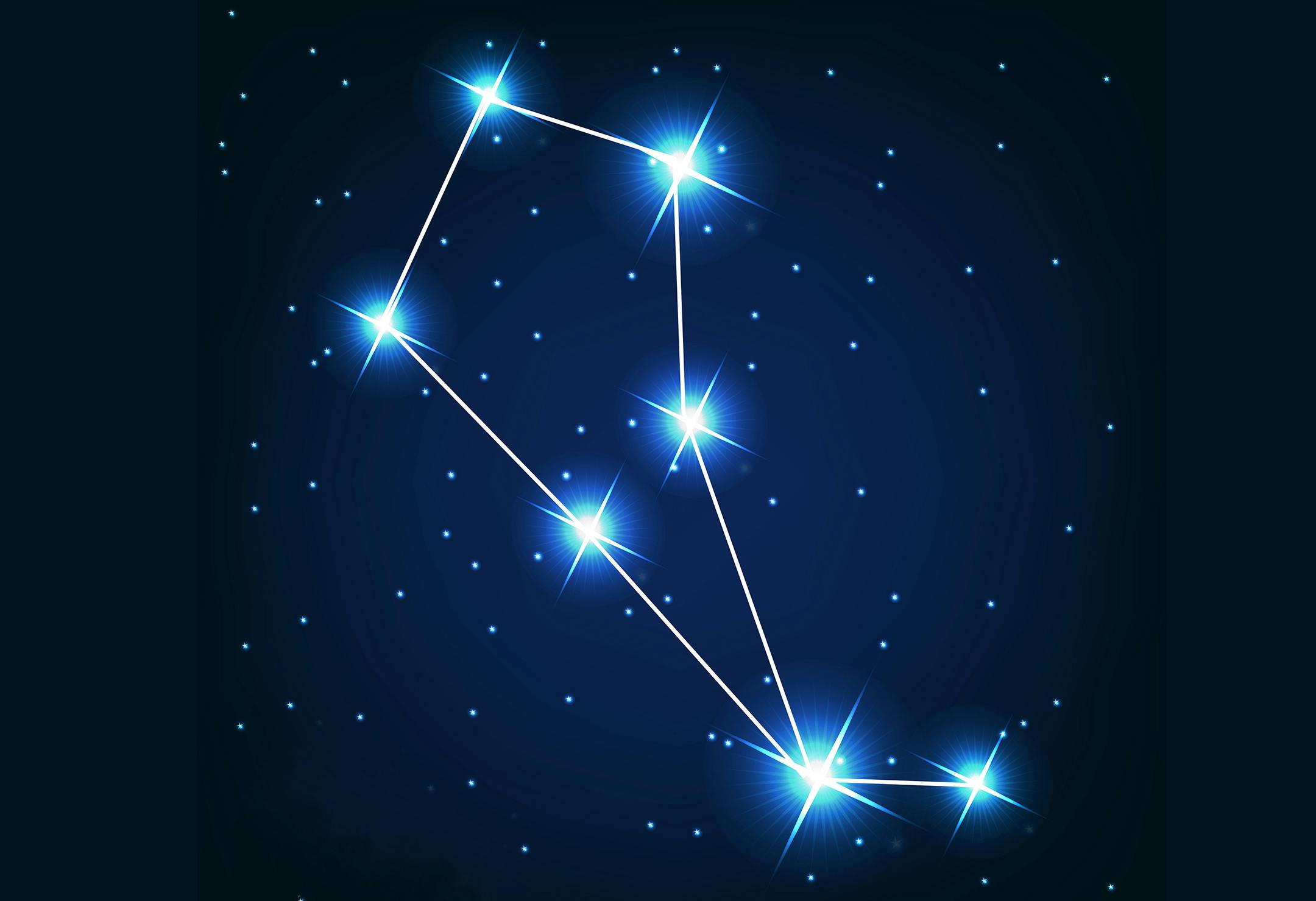 The kitelike constellation Bootes represents an oxen herder.