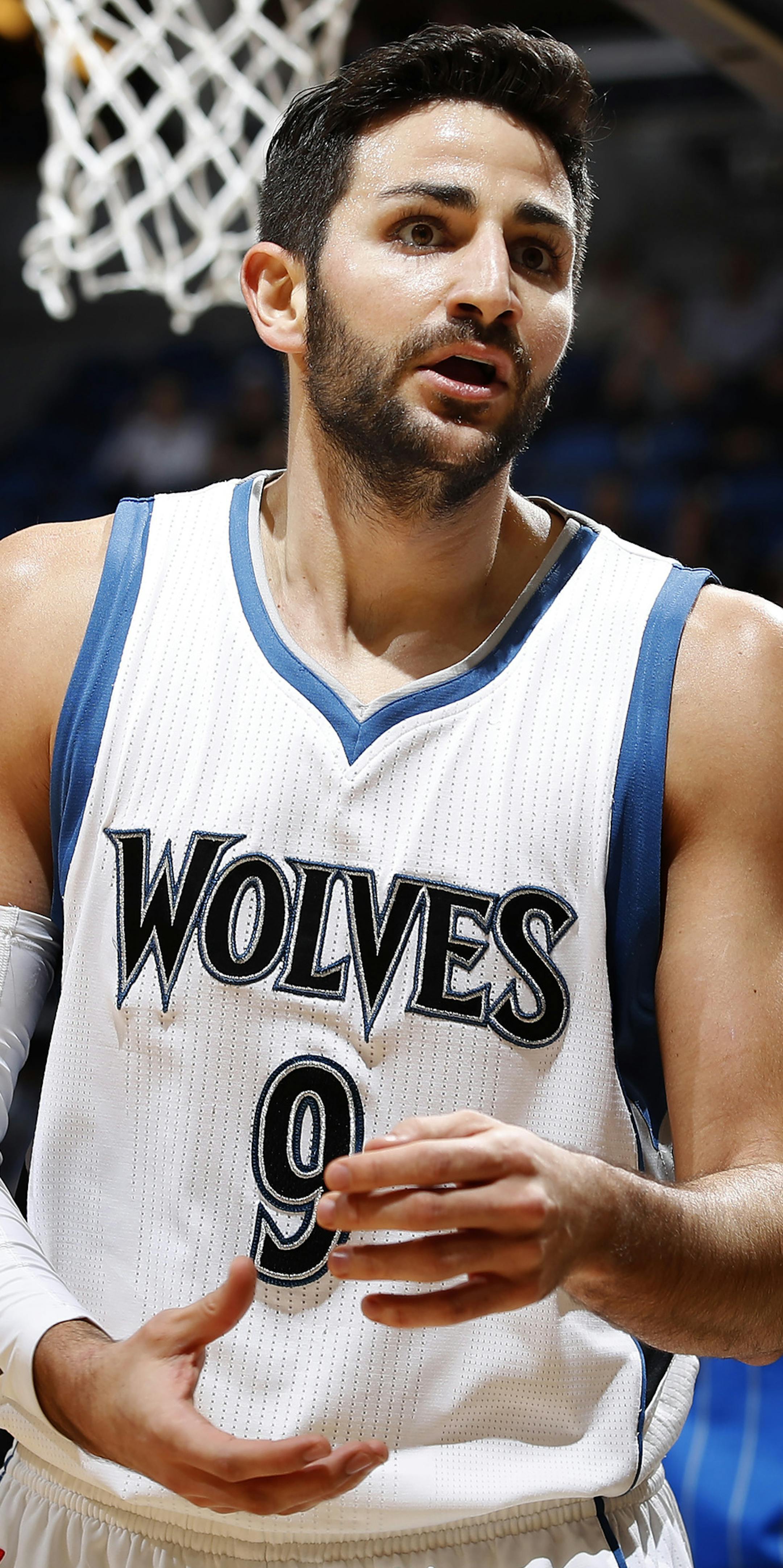 Minnesota Timberwolves Ricky Rubio (9). ] CARLOS GONZALEZ ï cgonzalez@startribune.com - January 30, 2017, Minneapolis, MN, Target Center, NBA, Minnesota Timberwolves vs. Orlando Magic ORG XMIT: MIN1701311615060459