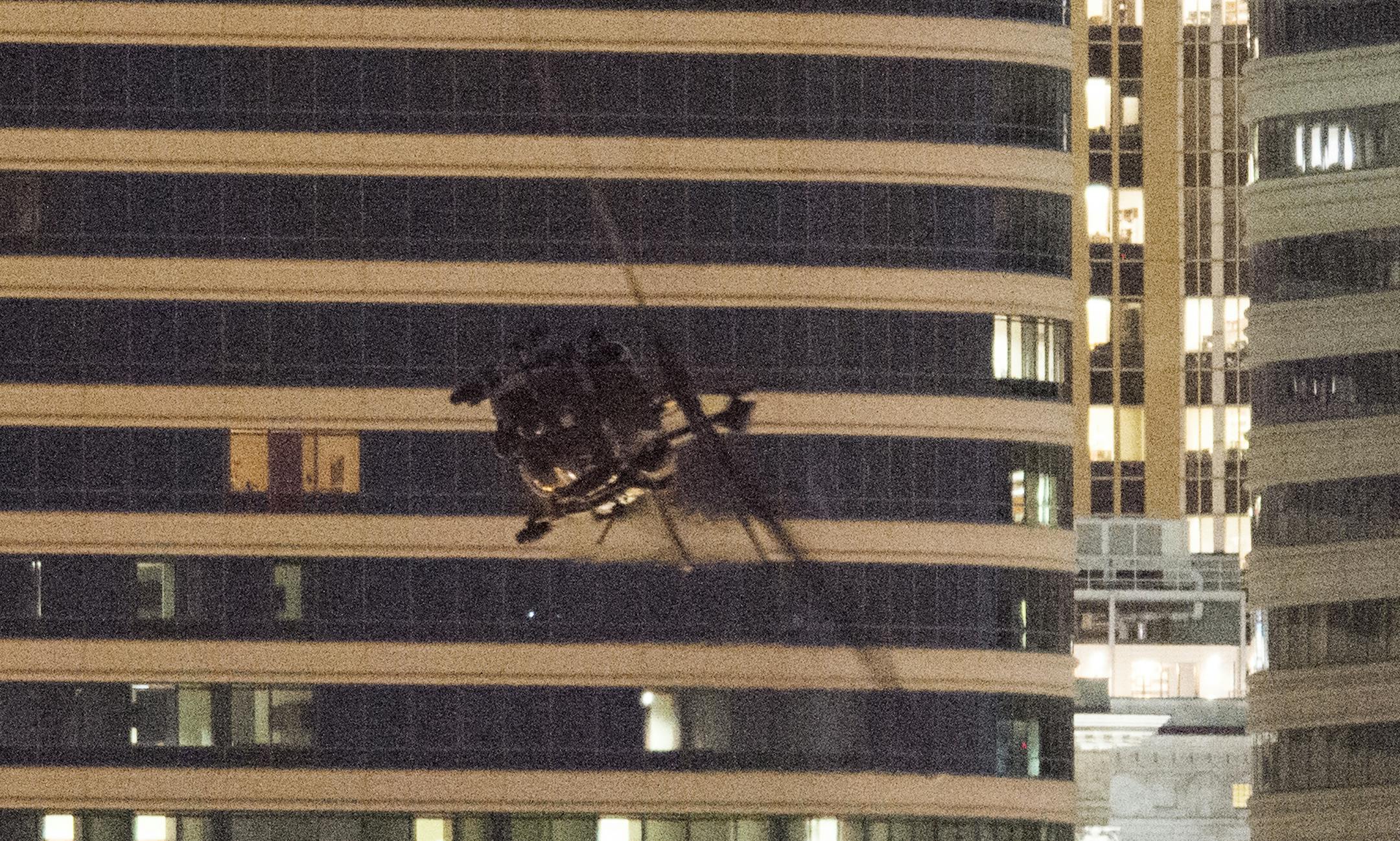 Army special operations unit helicopters flew training exercises over downtown Minneapolis after dusk Tuesday night. ] MAGIC SAXO NUMBER IS 494723 Untold numbers of Minneapolis and St. Paul residents were surprised and unnerved Monday night by the sight and sound of black helicopters flying over business and residential districts. Turns out to be the same exercises performed here two years ago by U.S. Army special operations unit. Army officials agree the timing is unfortunate, given the situati