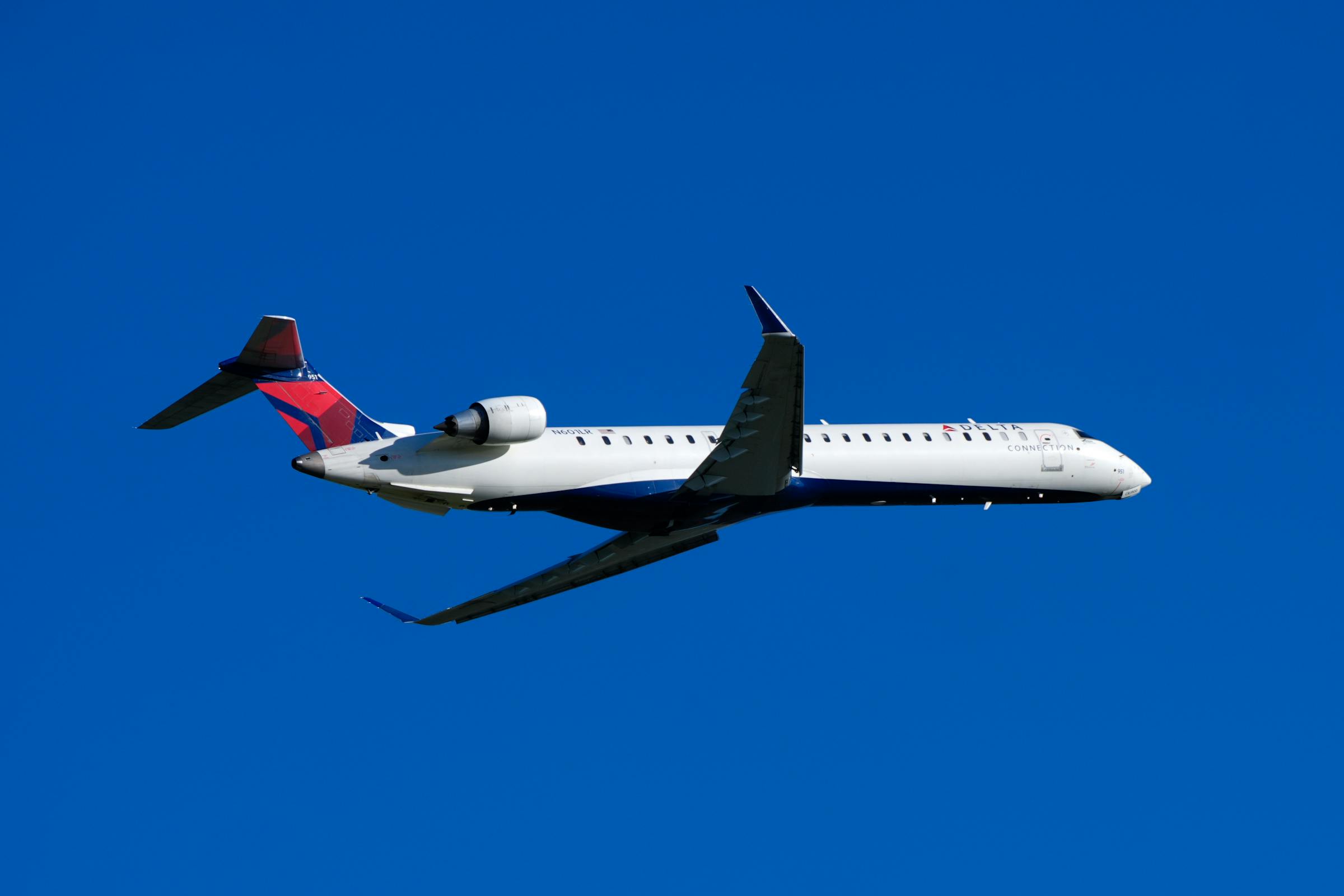 Delta plane avoids near collision with B52 bomber