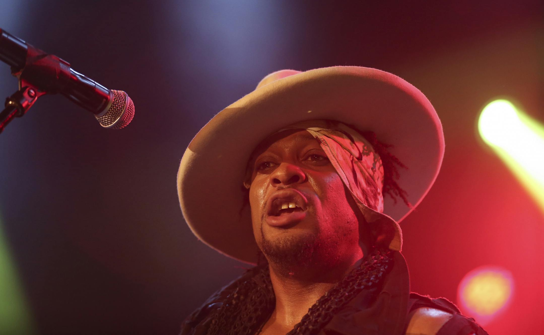 D'Angelo on the First Ave. stage Sunday night.