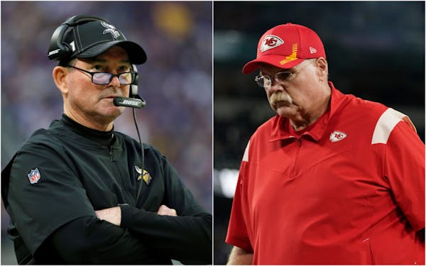 Mike Zimmer and Andy Reid