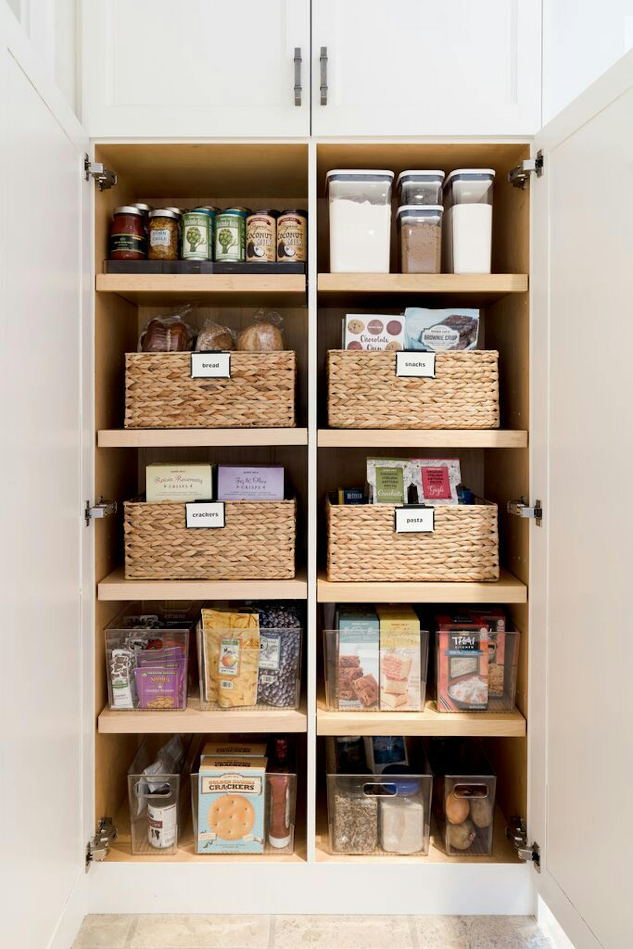 An organized pantry.