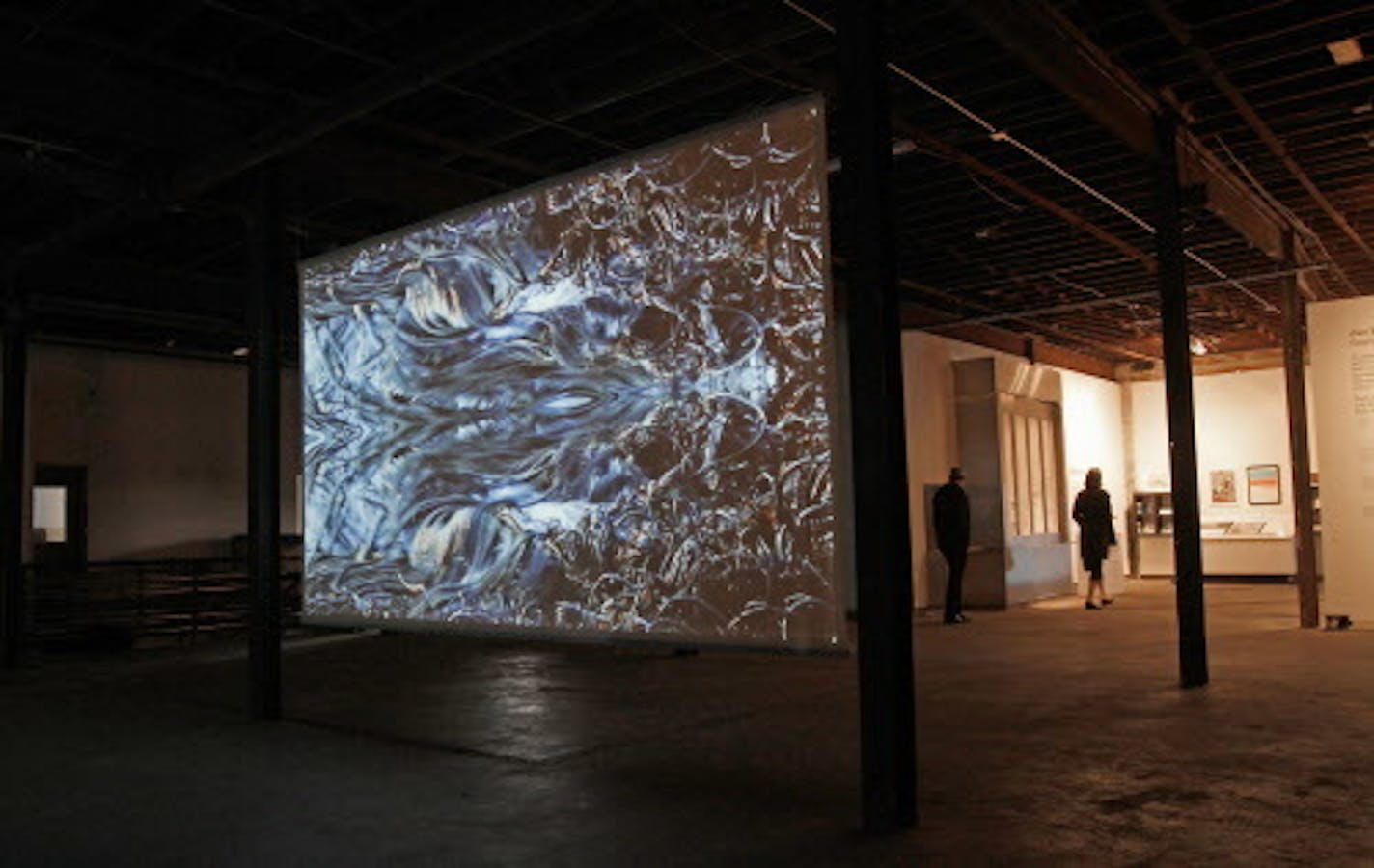 Alexa Horochowski's videos, sculpture  and photos  at the Soap Factory, very surrealistic and baroque stuff made of Chillean kelp, steel, concrete.  ]  Tom Sweeney, Minneapolis, MN 9/12/2014