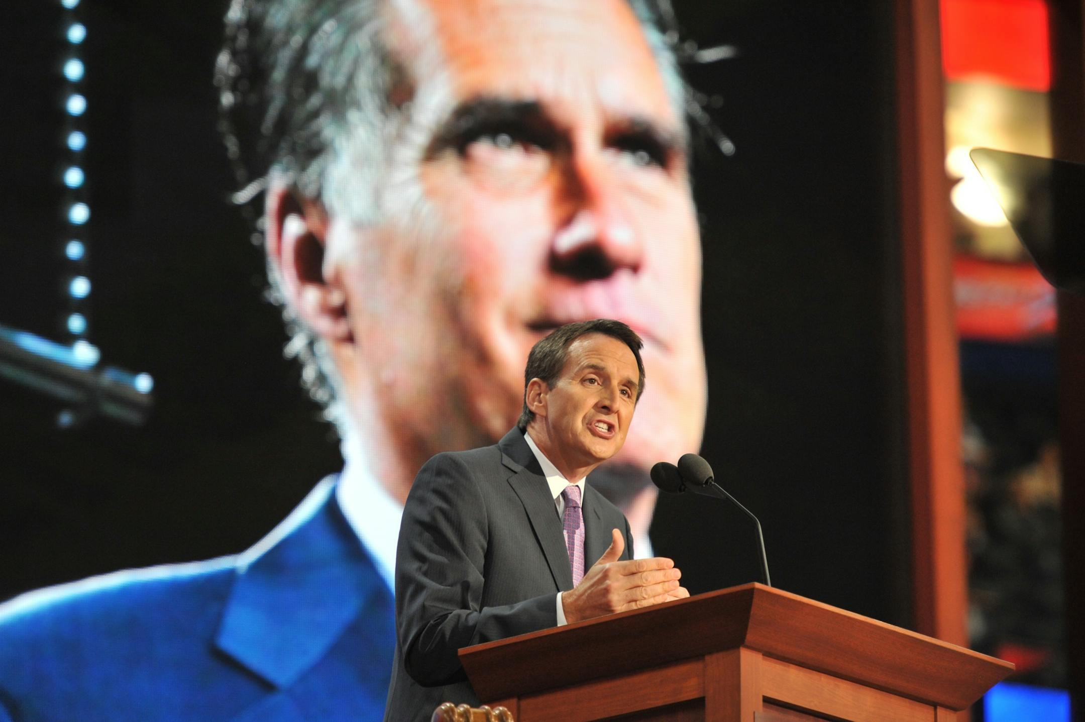 Former Minn. Gov. Tim Pawlenty spoke at the Republican National Convention in Tampa Wednesday.