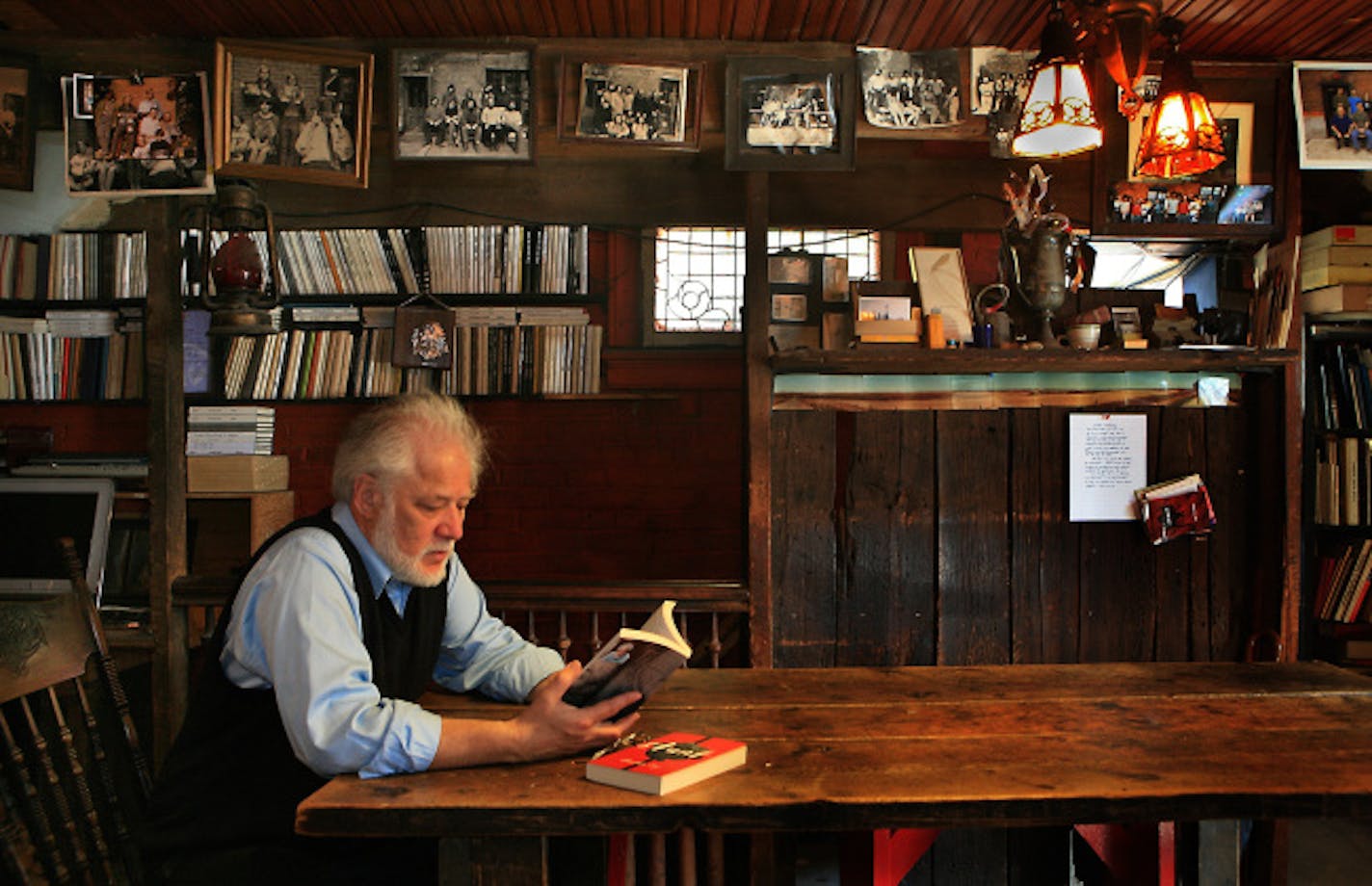 The charmingly dilapidated press, including a well-worn editor's table, puts one in mind of a tiny cathedral.