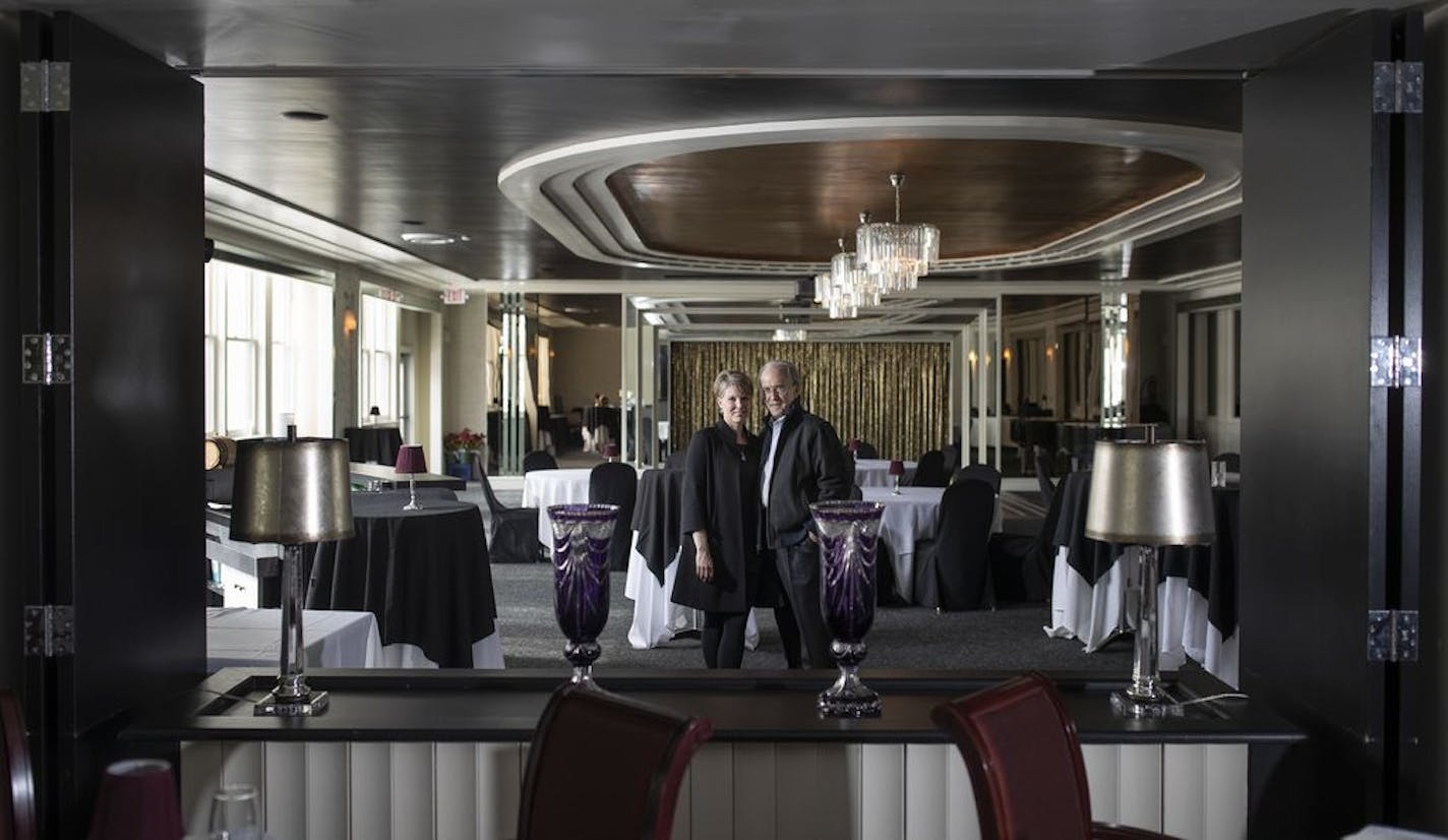 John Rupp and his wife Stephanie stood in the Western Dining Area of the Commodore restaurant.