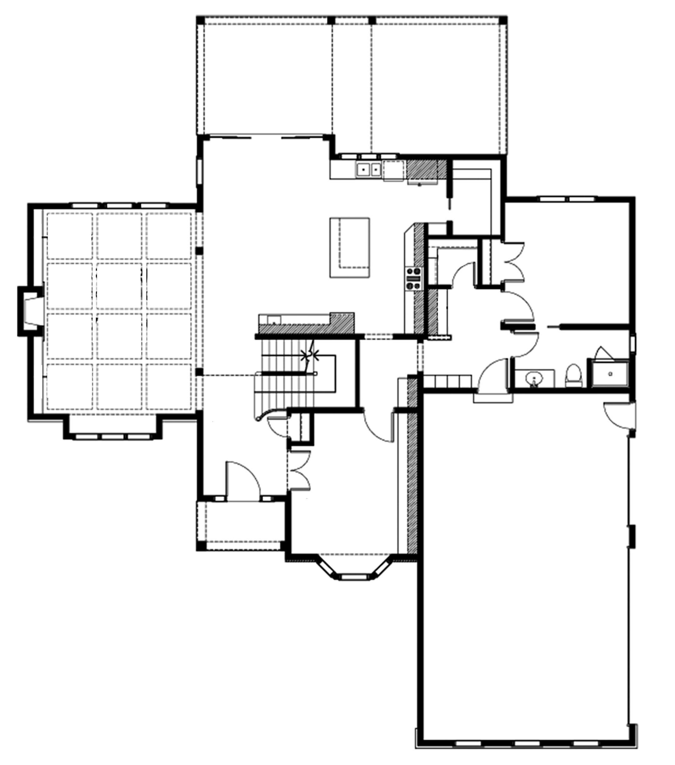 Home plan: This striking home has many family-friendly amenities.