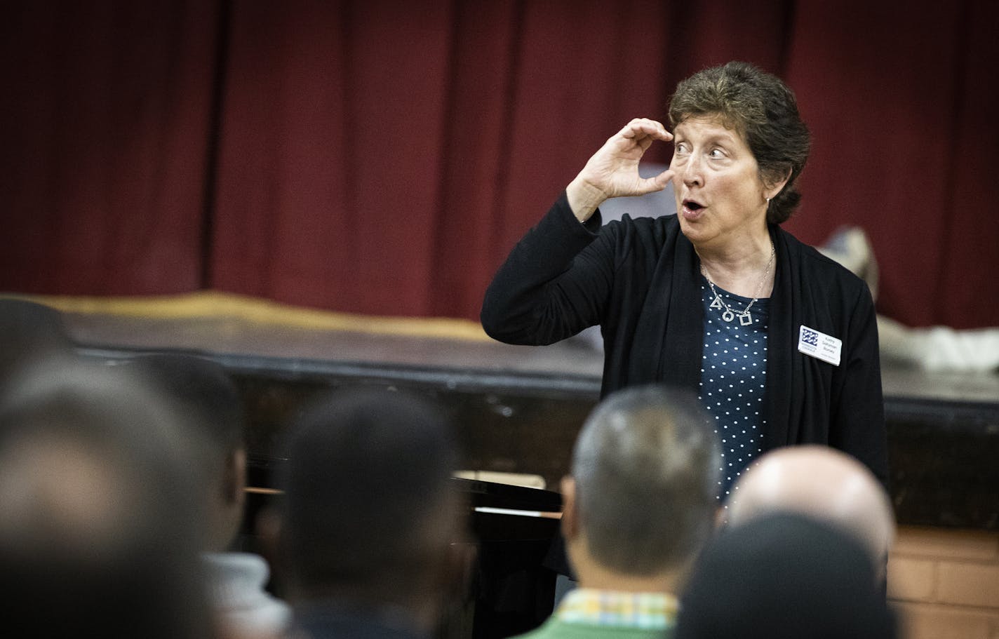 Kathy Saltzman Romey, artistic director of the Minnesota Chorale, leads the rehearsal for Beethoven's Symphony No. 9. ] LEILA NAVIDI &#xef; leila.navidi@startribune.com BACKGROUND INFORMATION: The Minnesota Chorale and South Africa-based choir Gauteng Choristers come together for rehearsal for the first time at the University of the Witwatersrand in Johannesburg on Tuesday, August 13, 2018.