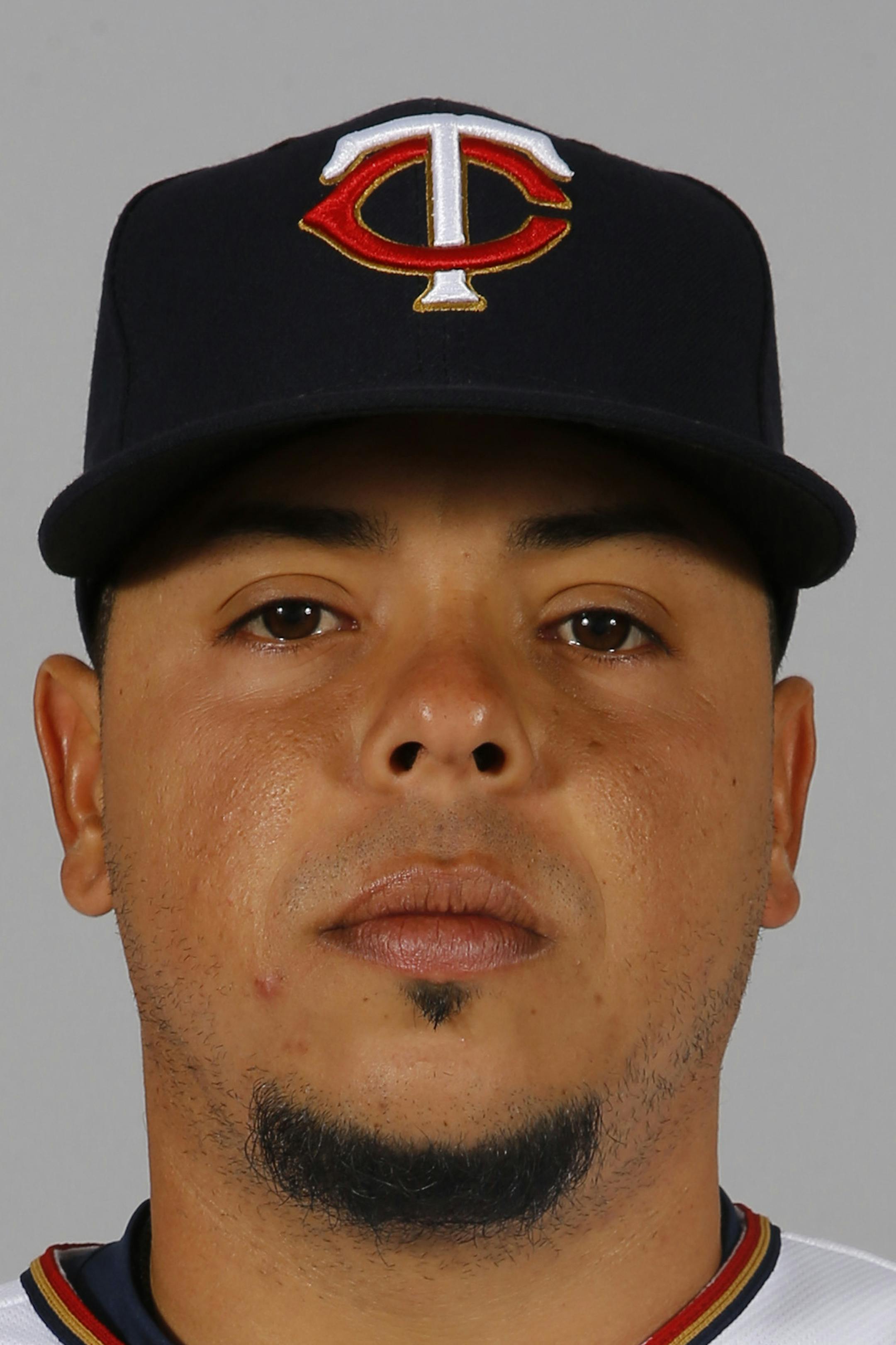 This is a 2016 photo of Juan Centeno of the Minnesota Twins baseball team. This image reflects the 2016 active roster as of March 1, 2016, when this image was taken. (AP Photo/Patrick Semansky) ORG XMIT: OTK
