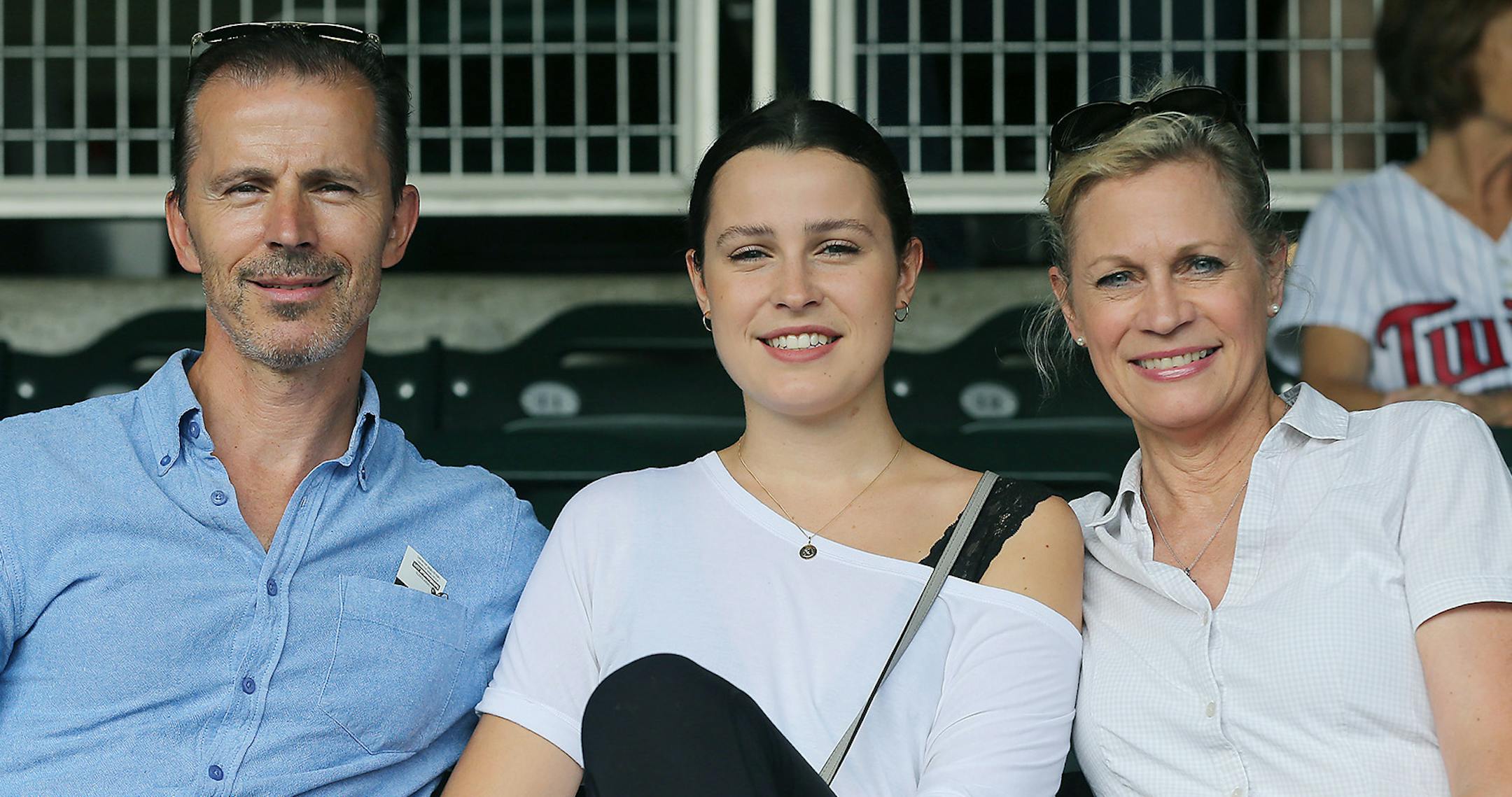 Twins right fielder Max Kepler's parents Kathy and Marek and his sister Emma took their seats before the game against Houston, Thursday, August 11, 2016 at Target Field