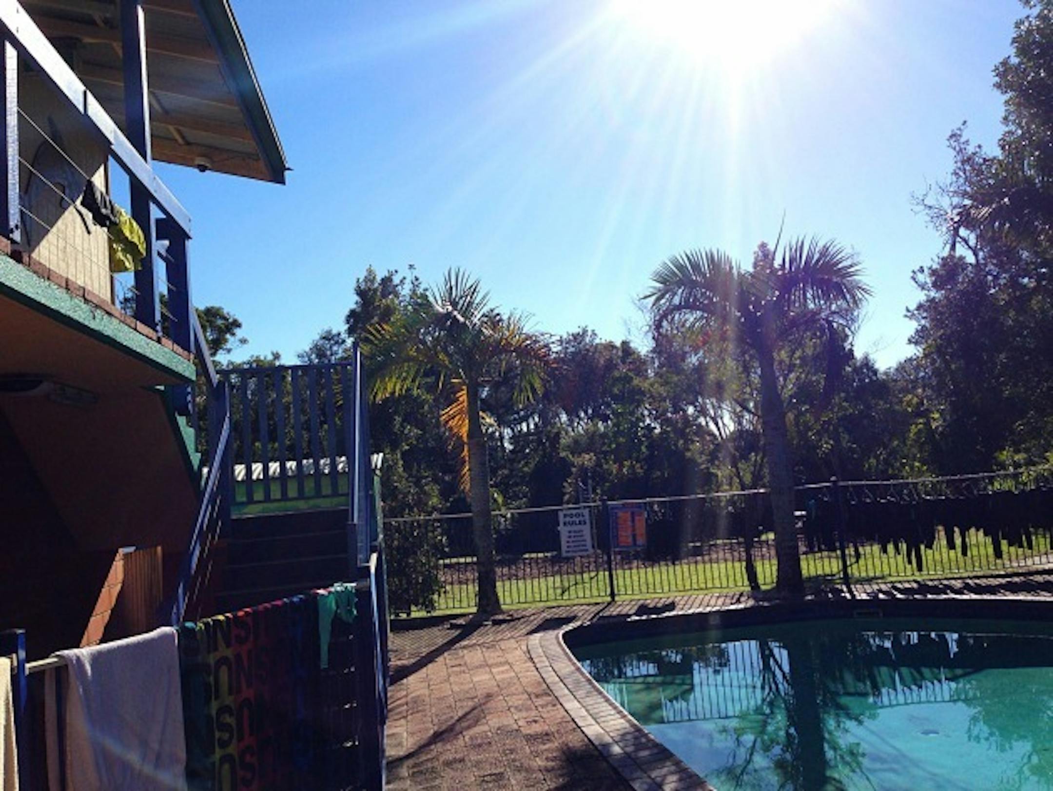 Backyard of Backpackers Inn Hostel