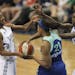 The Minnesota Lynx walloped the New York Liberty 102-70 in a WNBA game Thursday night, June 21, 2012 at Target Center in Minneapolis, Minn. Candice Wi