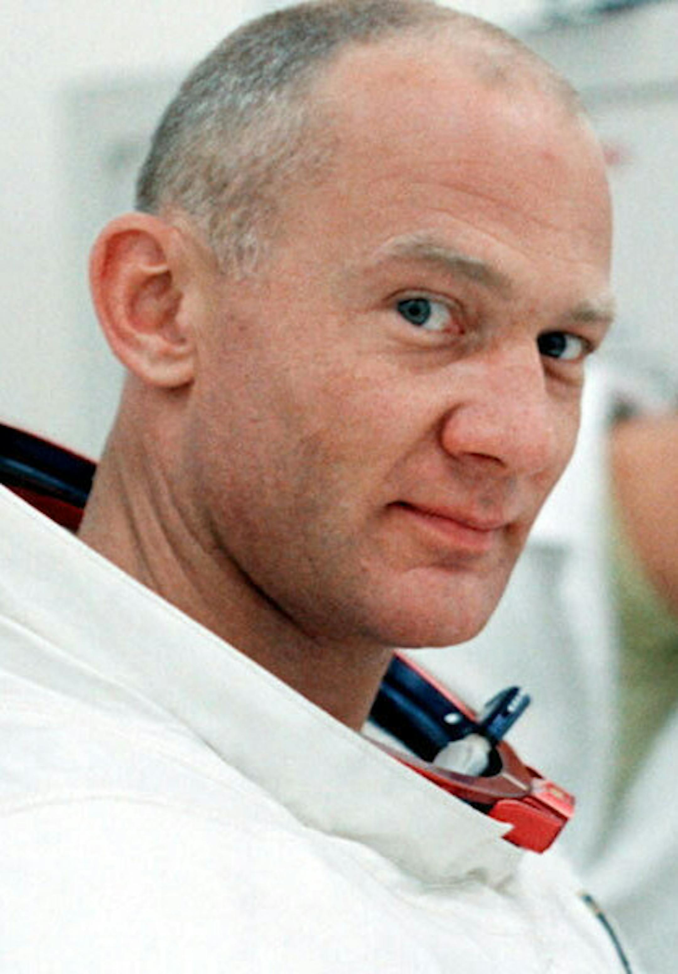 This image released by Neon/CNN Films shows Buzz Aldrin in a scene from the film "Apollo 11." (Neon/CNN Films via AP)