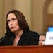 Fiona Hill, the former top Russia and Europe expert on the National Security Council, testifies during the open hearing of the House Intelligence Comm