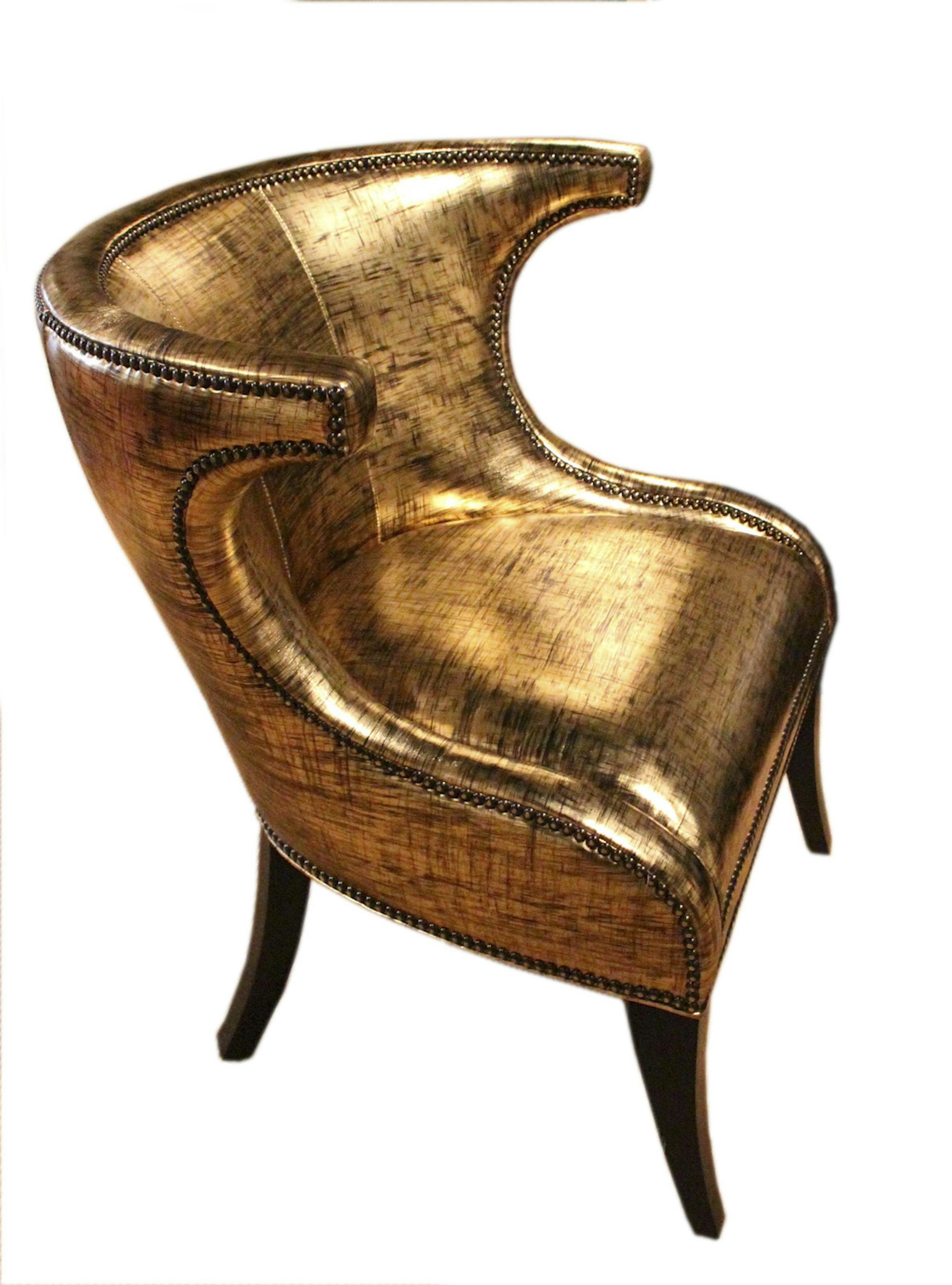 SH13A203HIGHPOINTGOLDEN Jan. 28, 2013 -- The Flirt Chair by Hancock & Moore. (SHNS photo by Patricia Sheridan / Pittsburgh Post-Gazette)