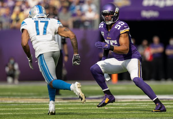 Vikings linebacker Anthony Barr had four tackles in his first game in more than a year. 