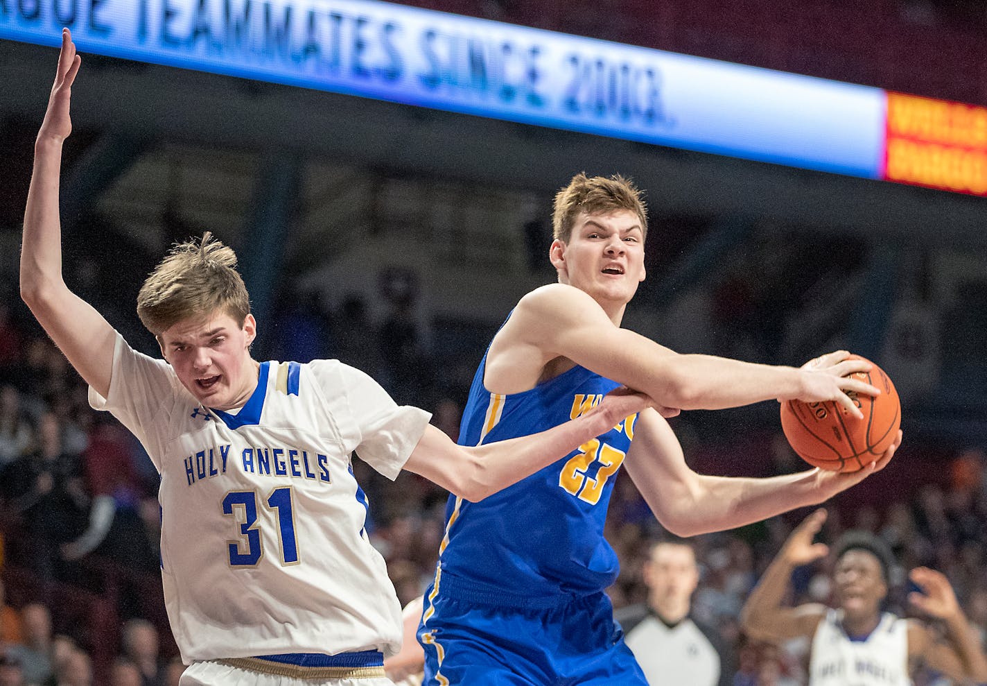 Waseca's Andrew Morgan, right, in 2019.