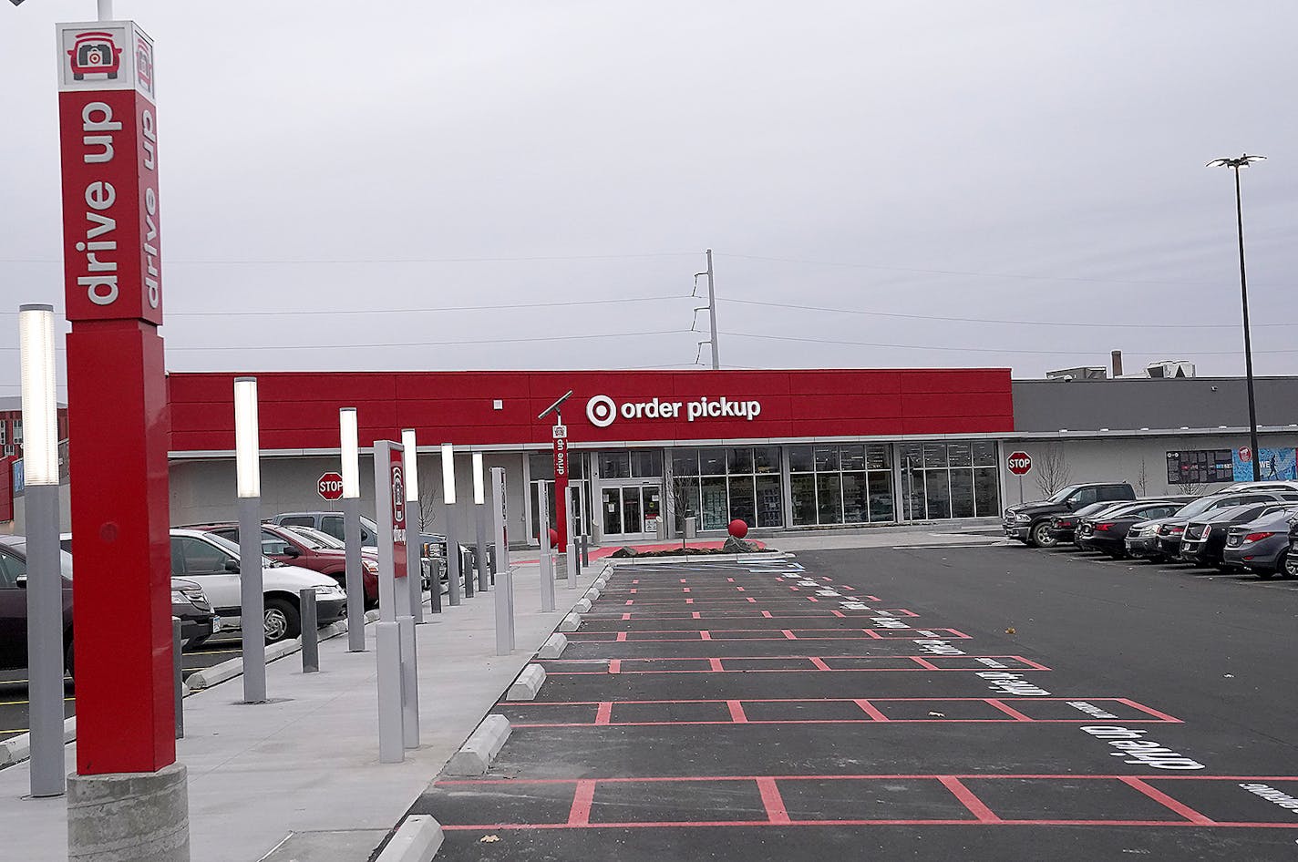 Target on Lake Street in Minneapolis. Its "drive up" service is booming. It allows customers to order over a smartphone and drive to the store once all the products are collected into one cart.