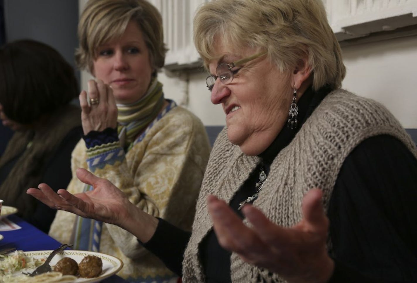 Pat Boyd, of St. Paul talked about her experience eating lutefisk on Chirstmas eve as a child during the first of three lutefisk dinners at Mindekirken Church in Minneapolis, Min., Saturday November 17, 2012.