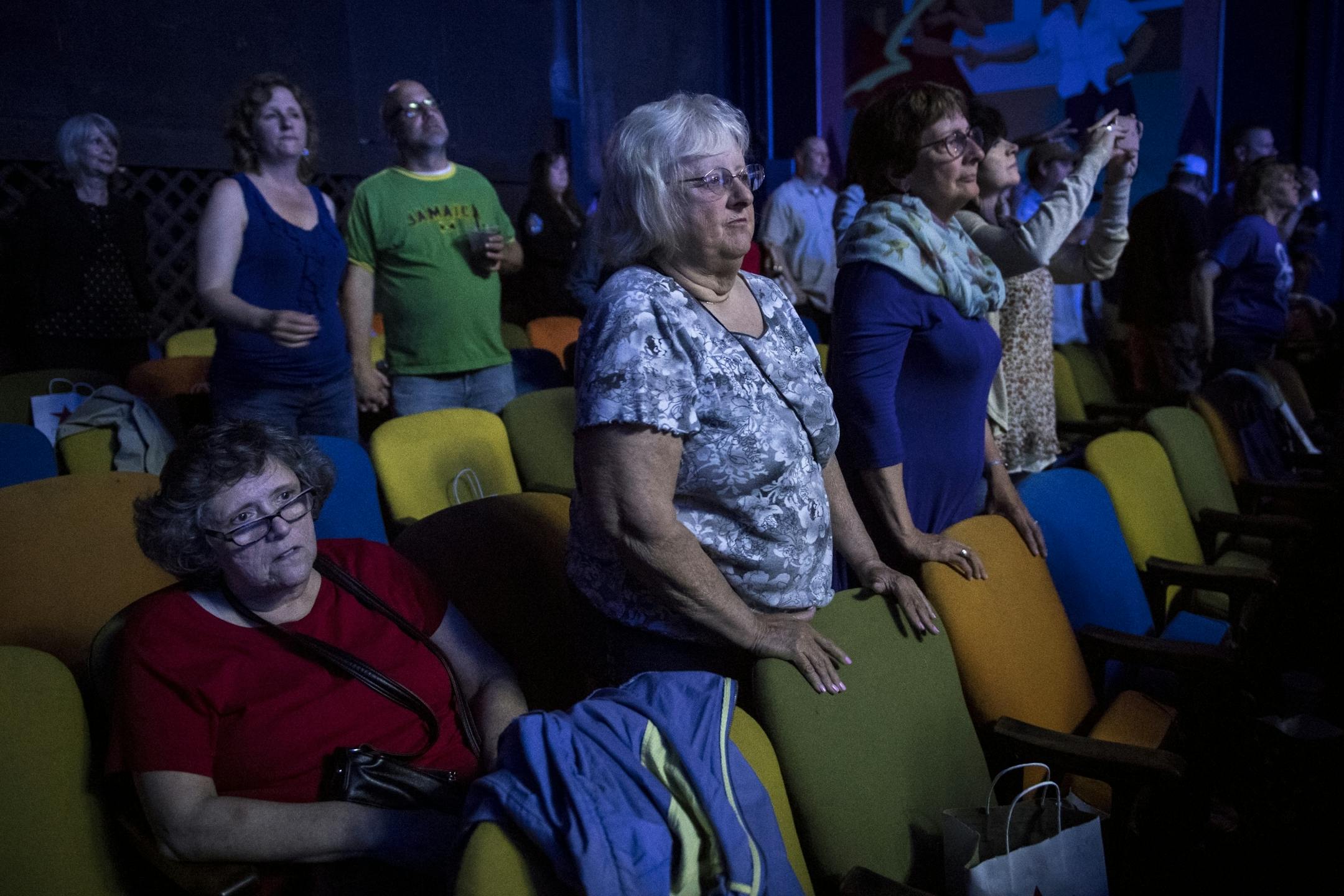 Show goers watched the New Power Generation from the back of Pepito's Parkway Theater Friday night.