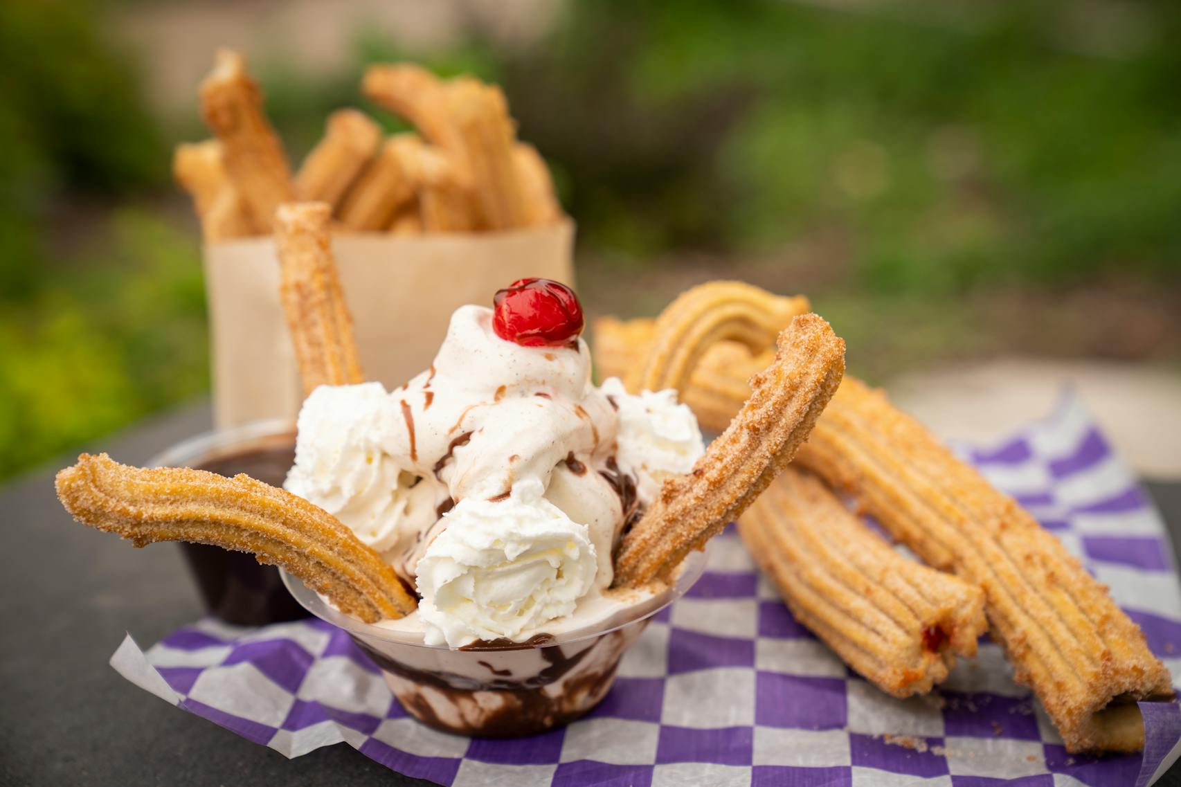 Foods from new vendor Churros & Agua Fresca. The new foods of the 2023 Minnesota State Fair photographed on the first day of the fair in Falcon Heights, Minn. on Tuesday, Aug. 8, 2023. ] LEILA NAVIDI • leila.navidi@startribune.com